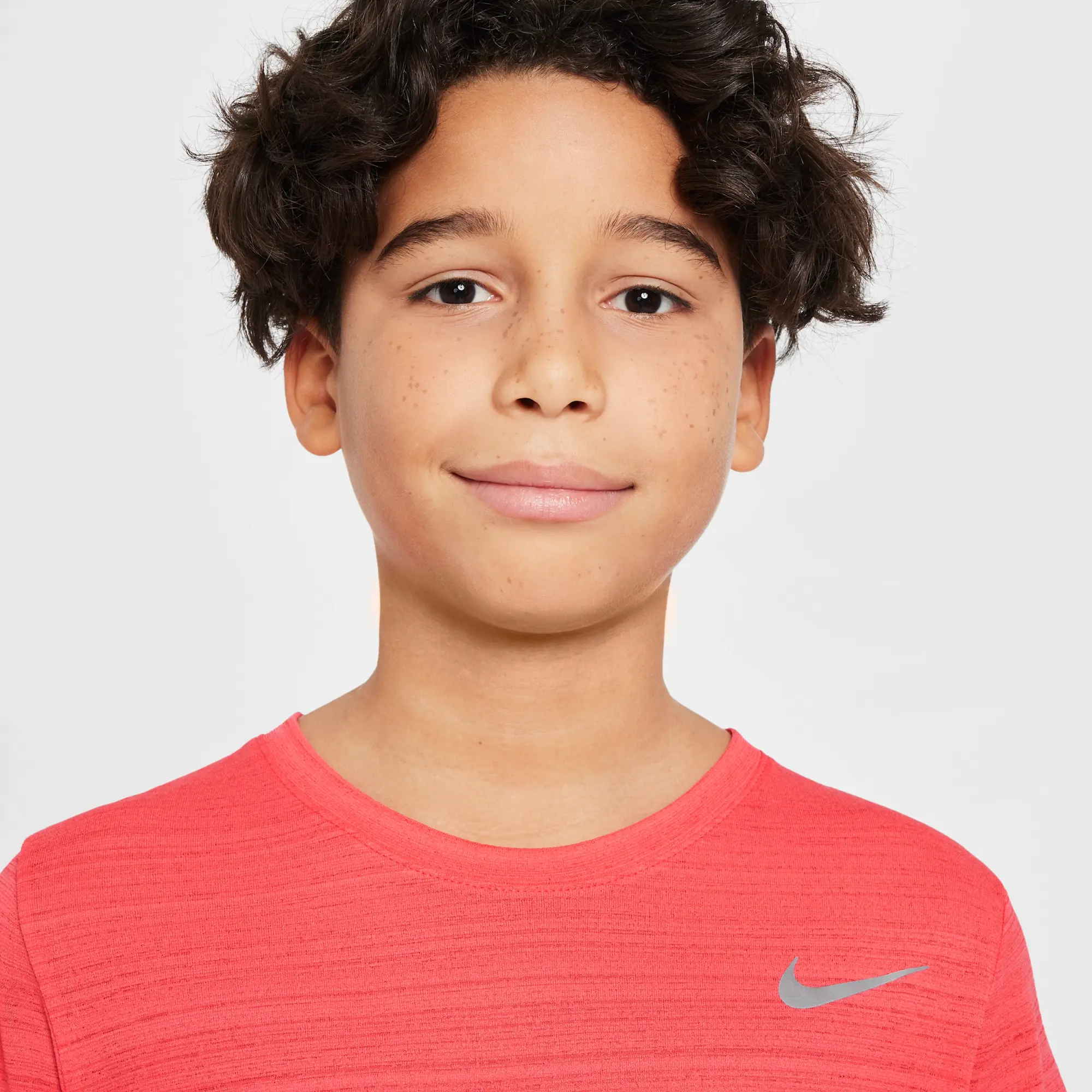 Nike Dri-FIT Miler Older Kids' (Boys') Training Top - Red - Polyester