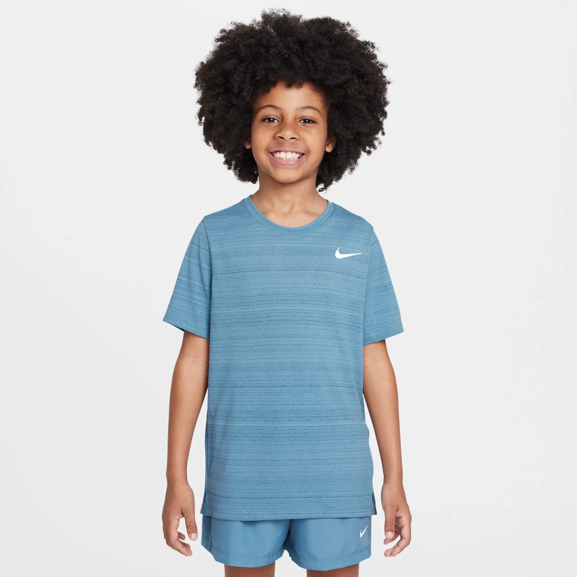 Nike Dri-FIT Miler Older Kids' (Boys') Training Top - Blue - Polyester