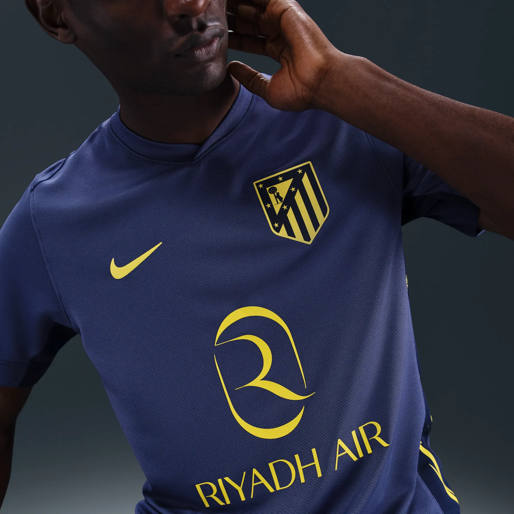 Atlético Madrid 2025/26 Stadium Away Men's Nike Dri-FIT Football Replica Shirt - Blue - Polyester