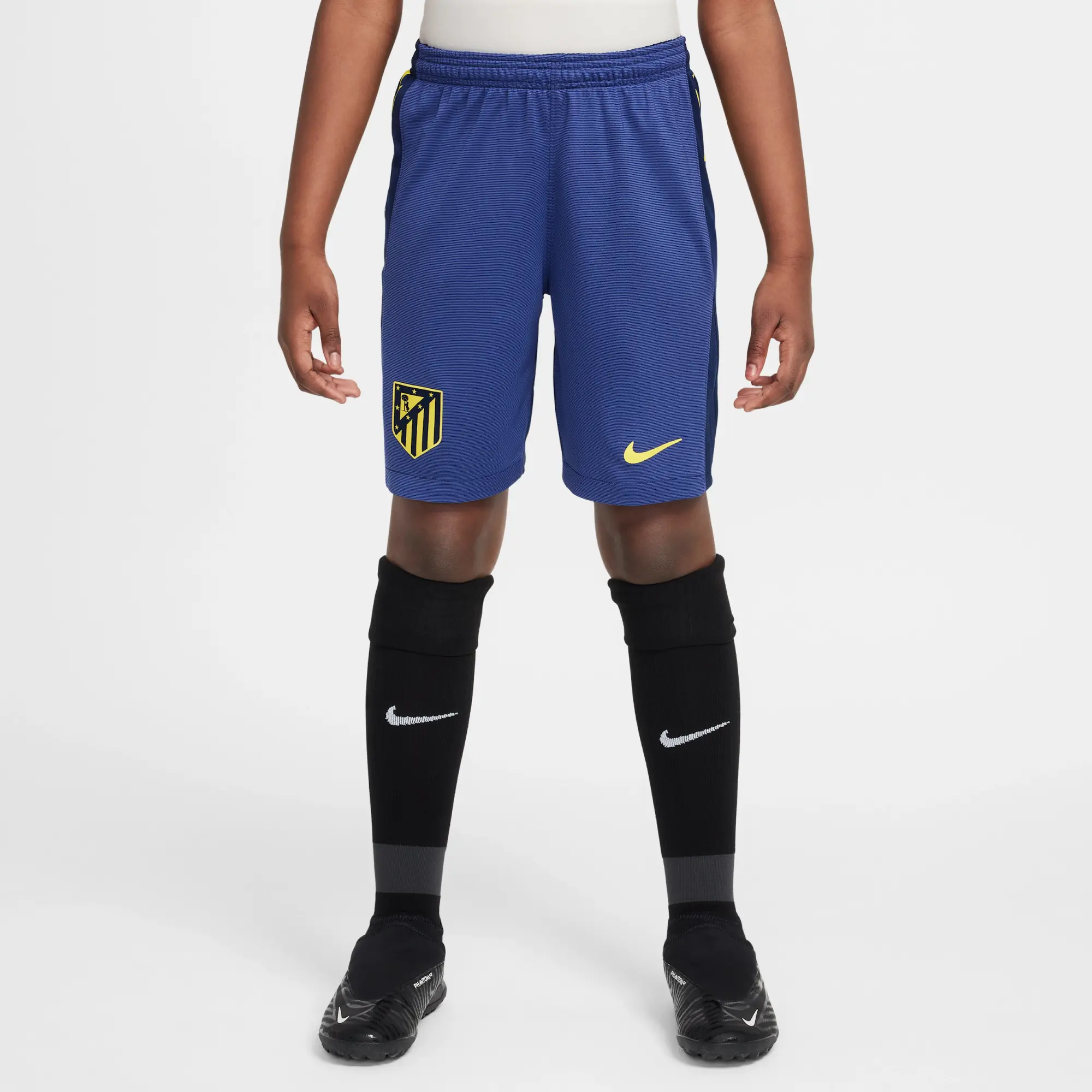 Atlético Madrid 2025/26 Stadium Away Older Kids' Nike Dri-FIT Football Replica Shorts - Blue - Polyester