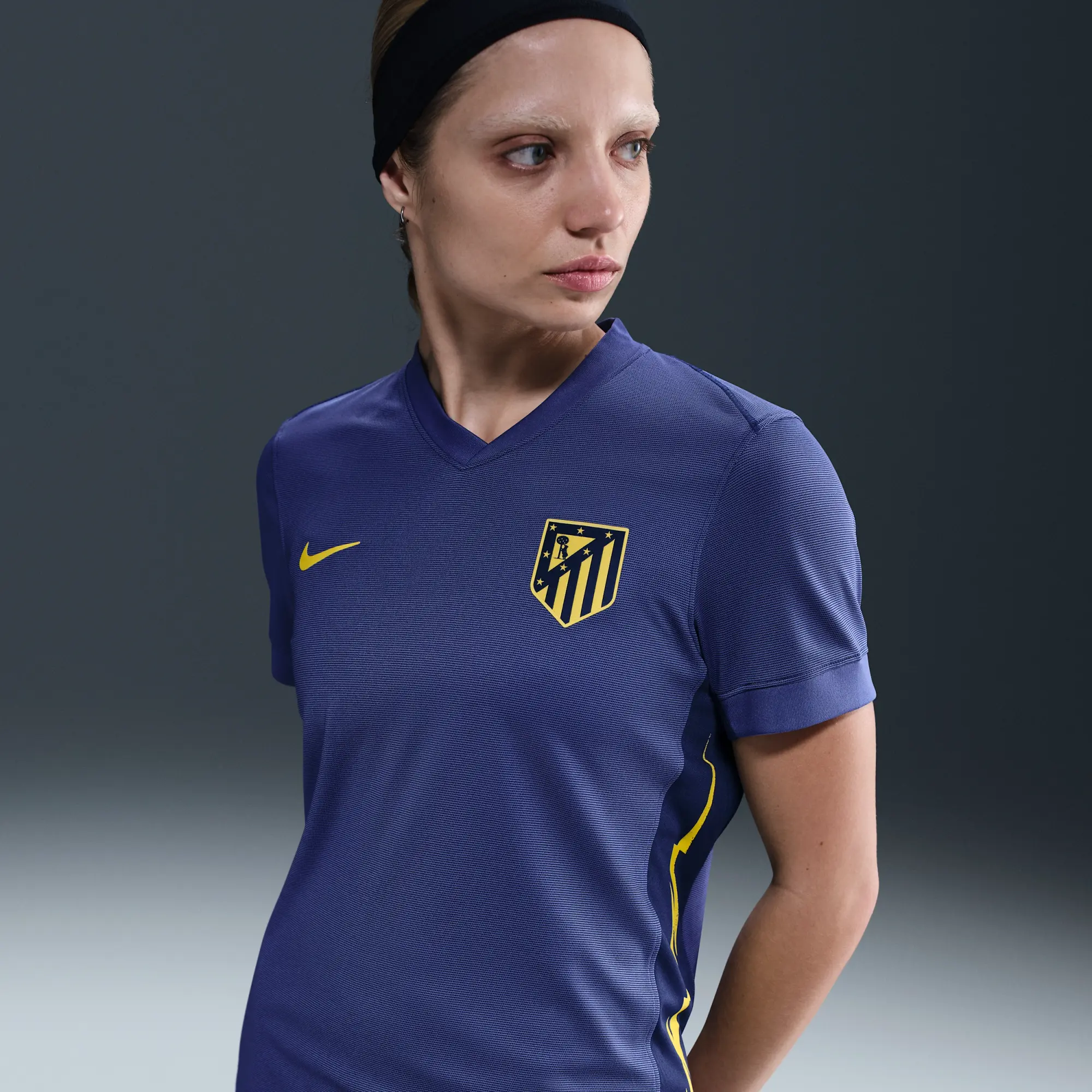 Atlético Madrid 2025/26 Stadium Away Women's Nike Dri-FIT Football Replica Shirt - Blue - Polyester