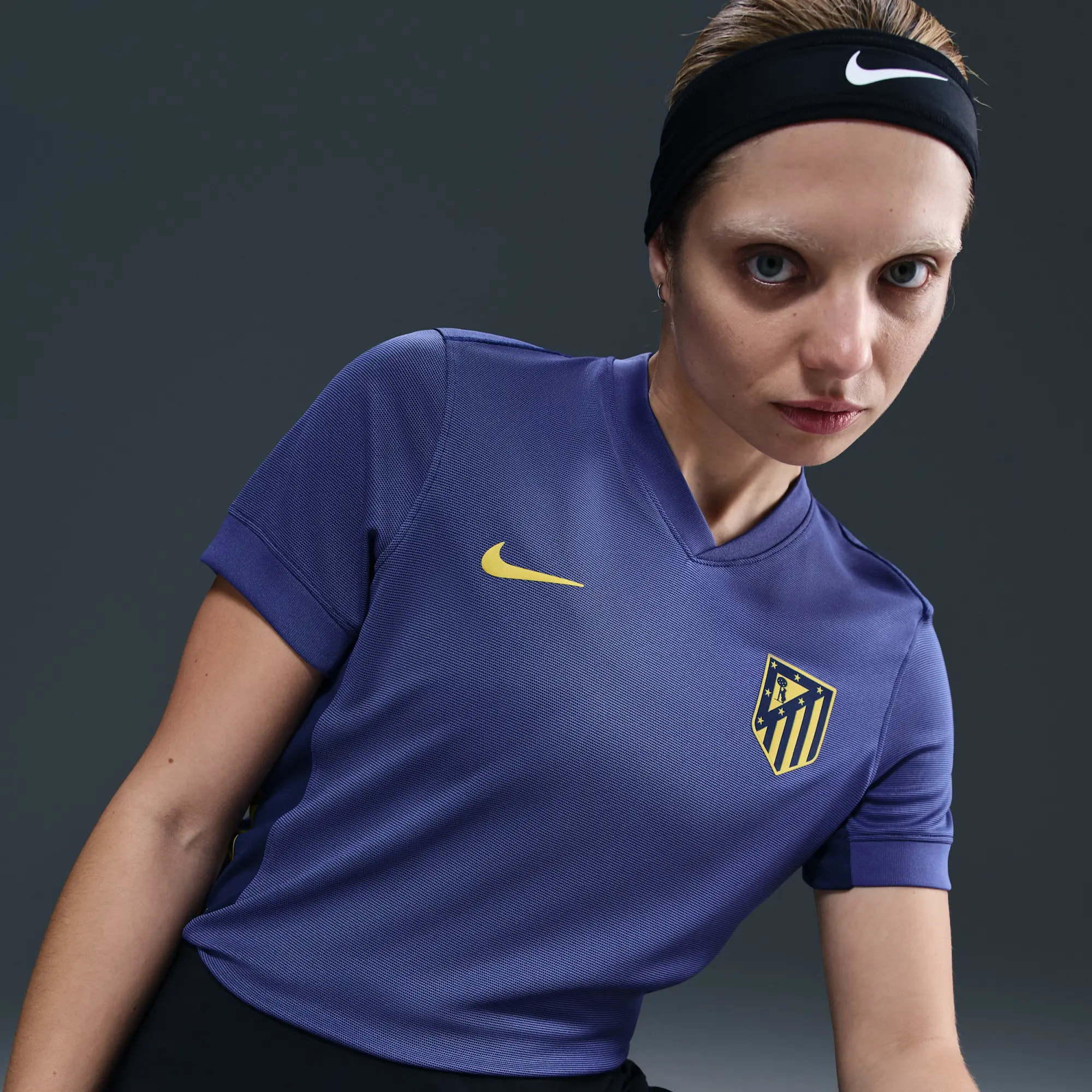 Atlético Madrid 2025/26 Stadium Away Women's Nike Dri-FIT Football Replica Shirt - Blue - Polyester