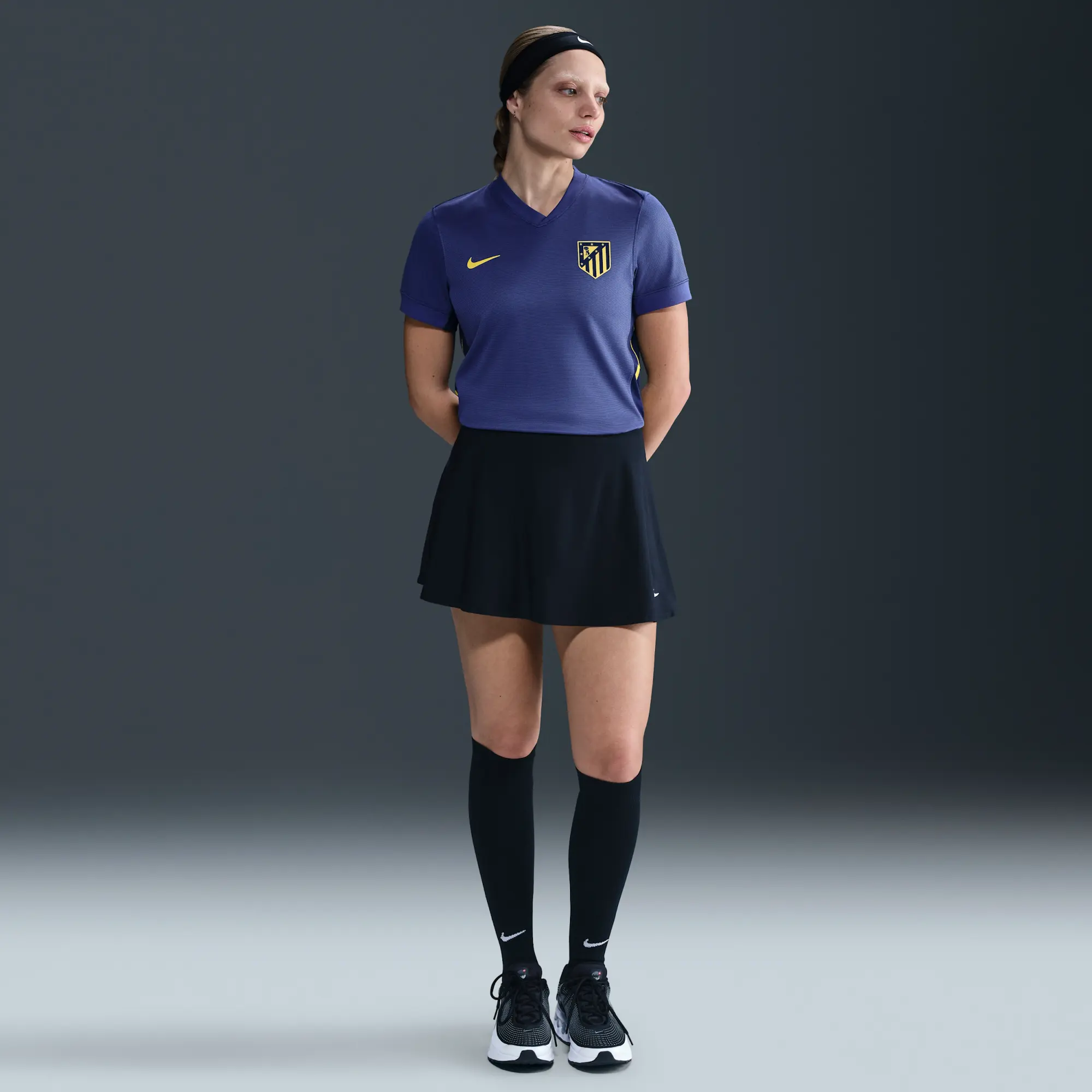 Atlético Madrid 2025/26 Stadium Away Women's Nike Dri-FIT Football Replica Shirt - Blue - Polyester