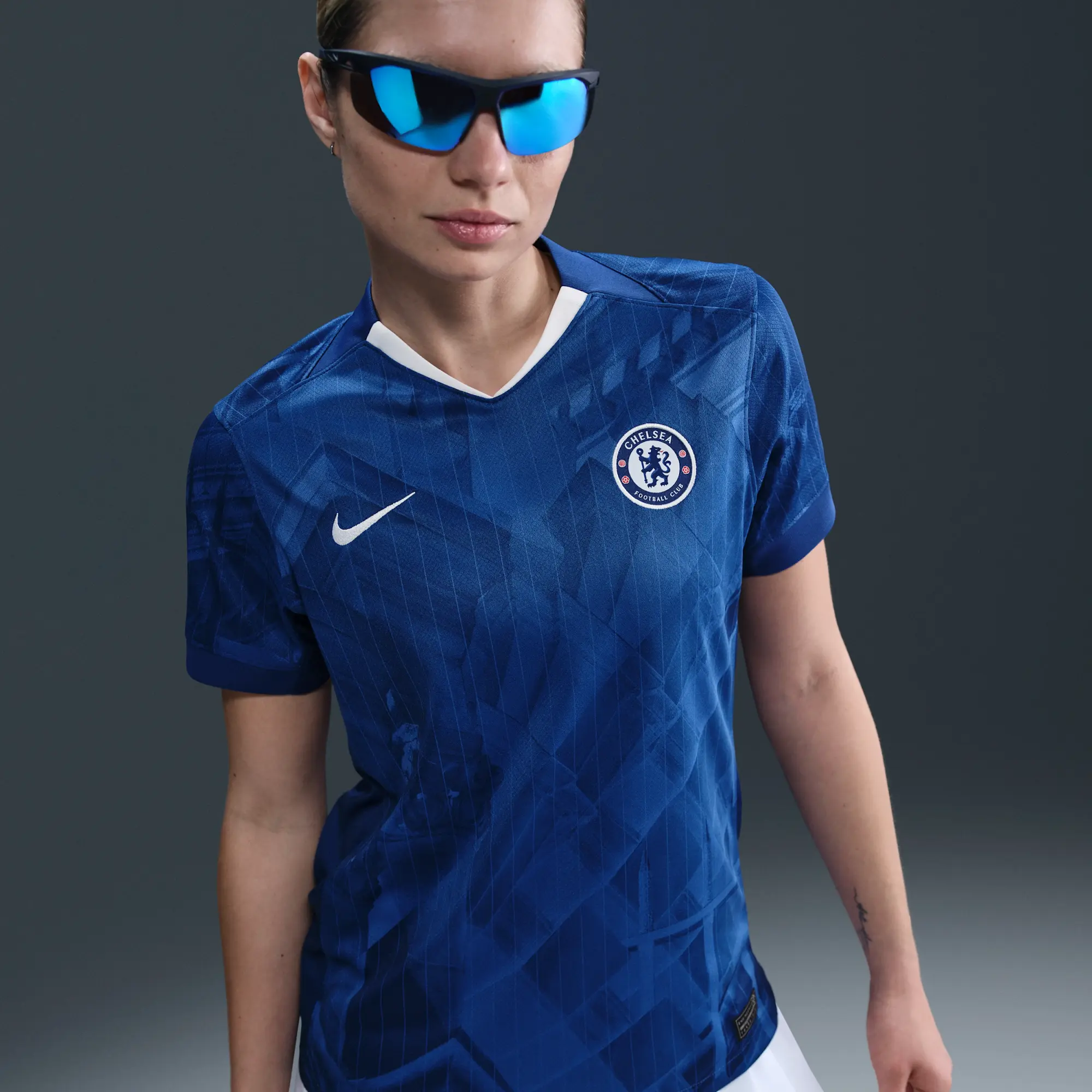 Chelsea F.C. 2025/26 Stadium Home Women's Nike Dri-FIT Football Replica Shirt - Blue - Polyester