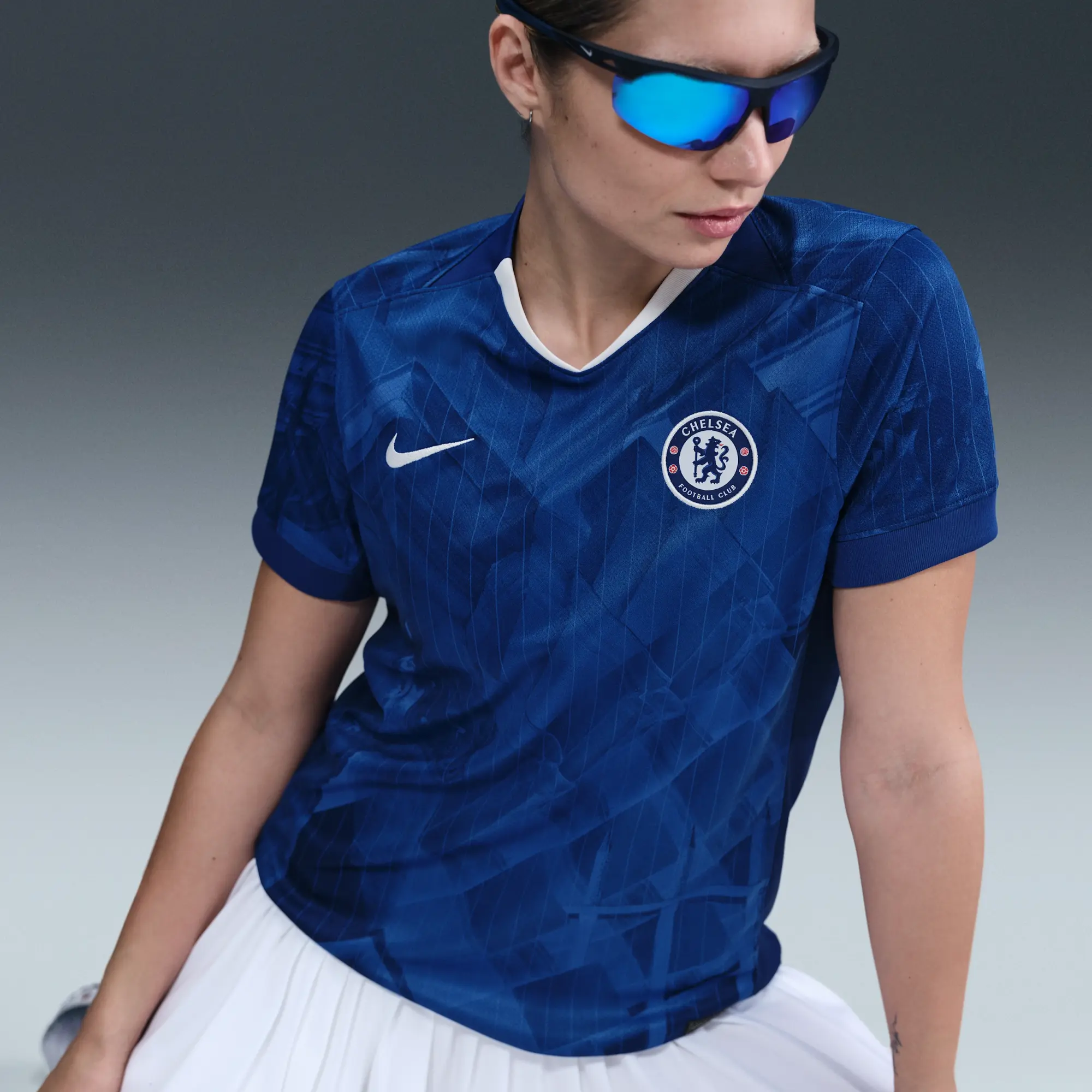 Chelsea F.C. 2025/26 Stadium Home Women's Nike Dri-FIT Football Replica Shirt - Blue - Polyester