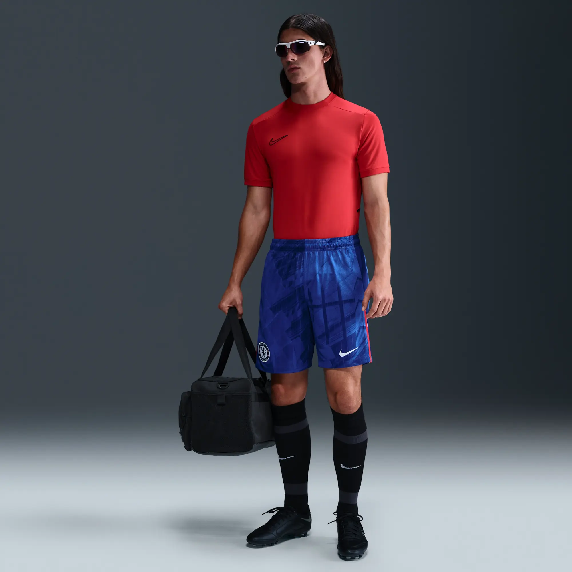 Chelsea F.C. 2025/26 Stadium Home Men's Nike Dri-FIT Football Replica Shorts - Blue - Polyester