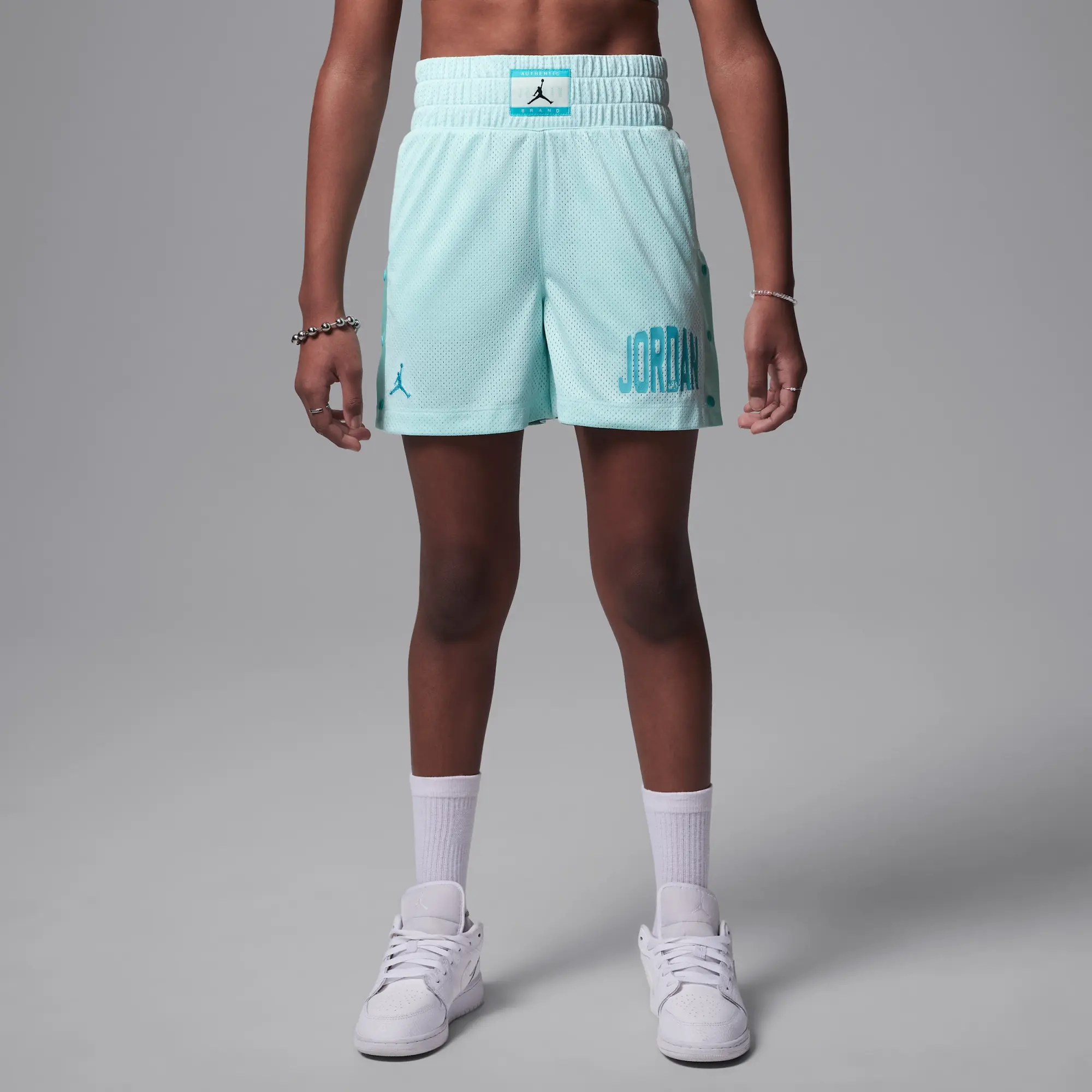Nike Jordan Dri-FIT Training Camp Older Kids' Jumpman Mesh Shorts - Green