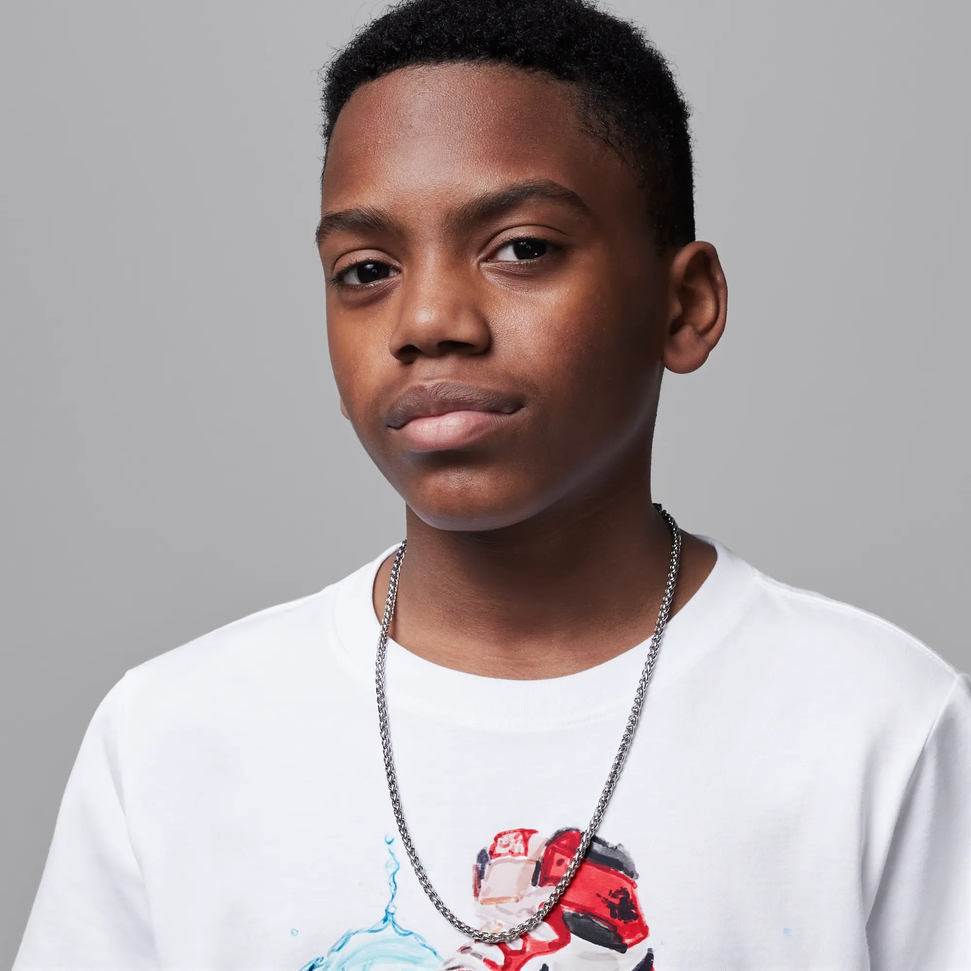 Nike Jordan Older Kids' AJ1 Wave T-Shirt - White