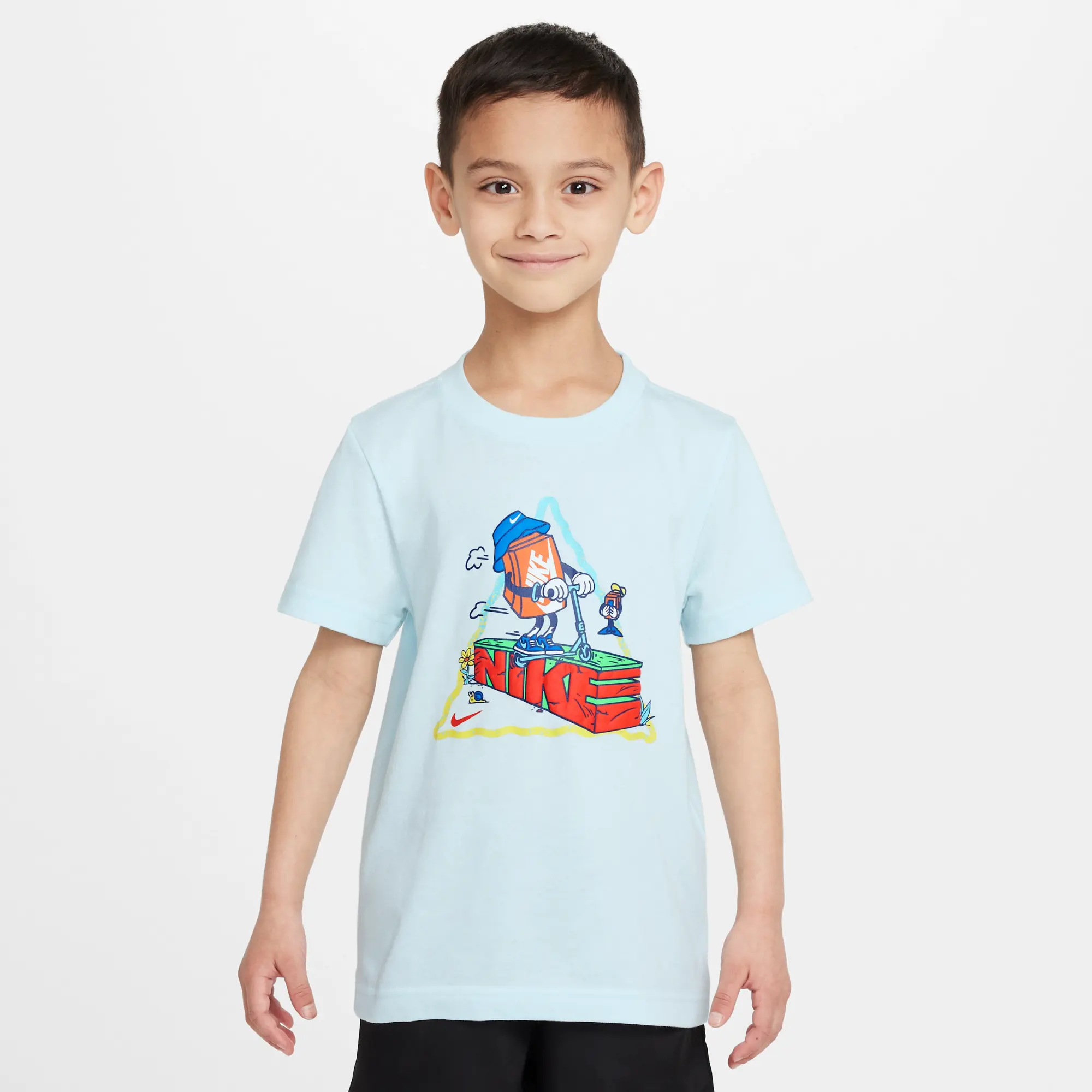 Nike Younger Kids' Boxy Scooter T-Shirt - Blue