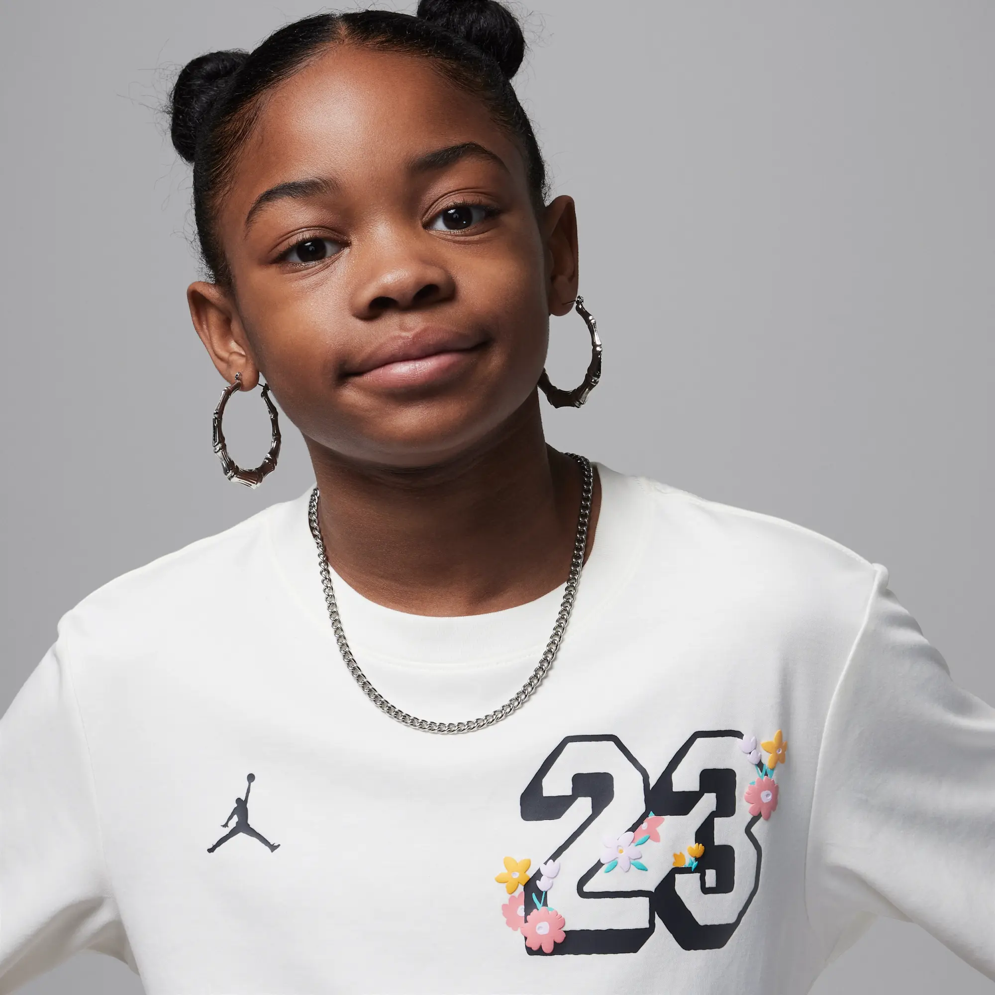 Nike Jordan Older Kids' Summer Bloom Oversized T-Shirt - White