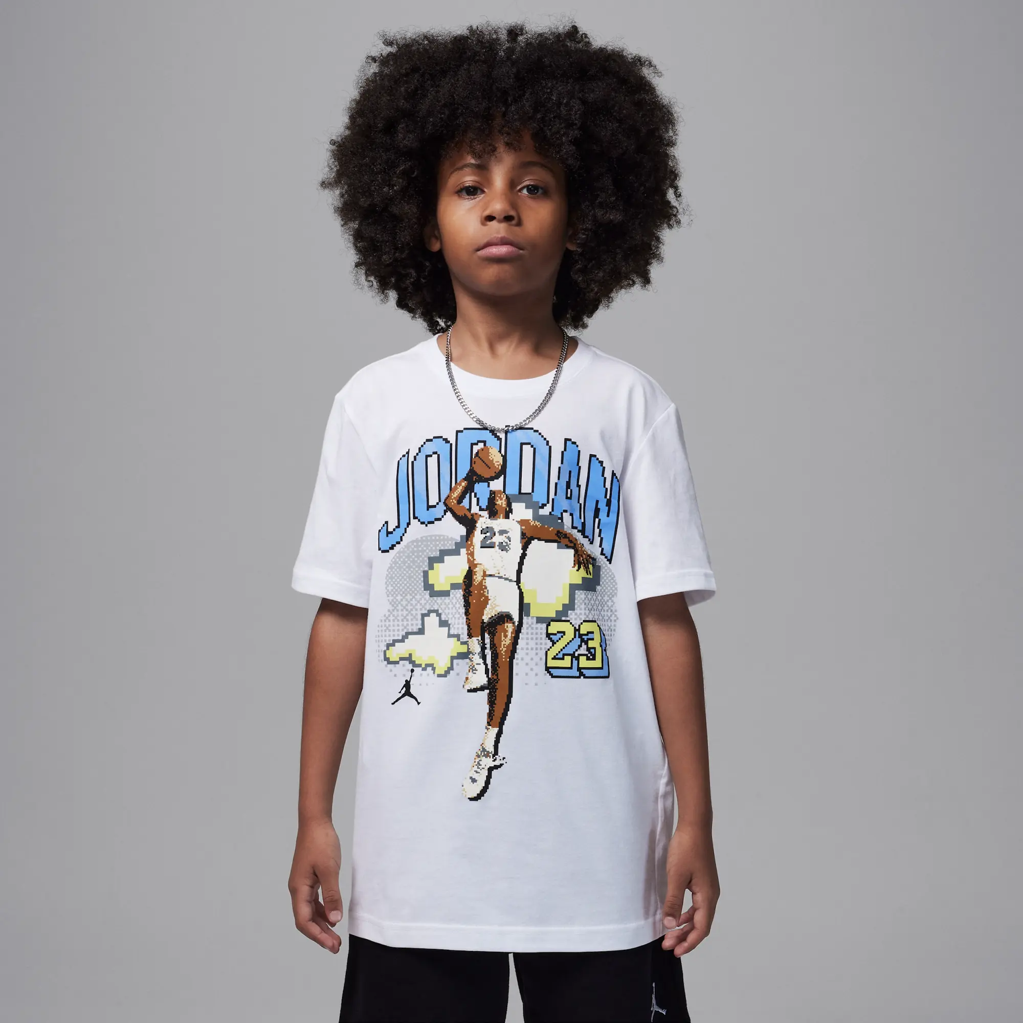 Nike Jordan Customised Air Older Kids' Digi T-Shirt - White