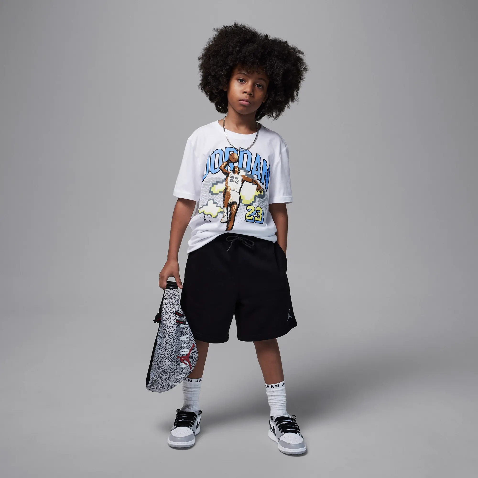 Nike Jordan Customised Air Older Kids' Digi T-Shirt - White
