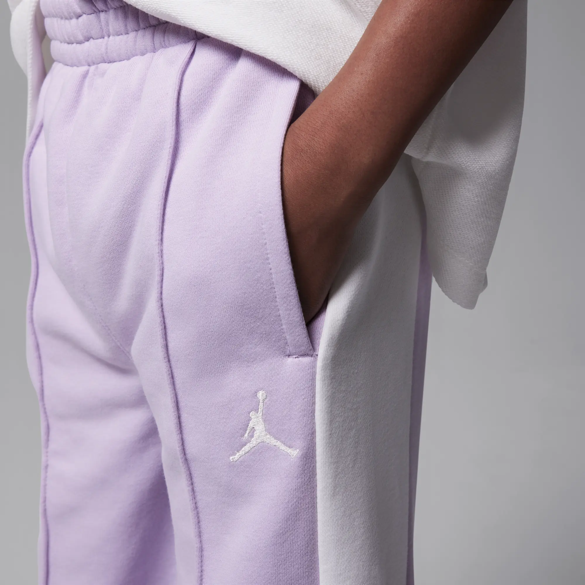 Nike Jordan Older Kids' French Terry Trousers - Purple
