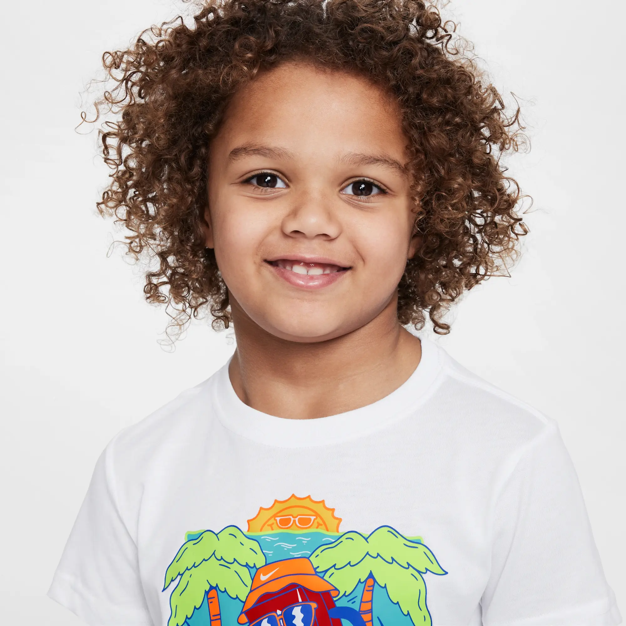 Nike Younger Kids' Boxy Palm Tree T-Shirt - White