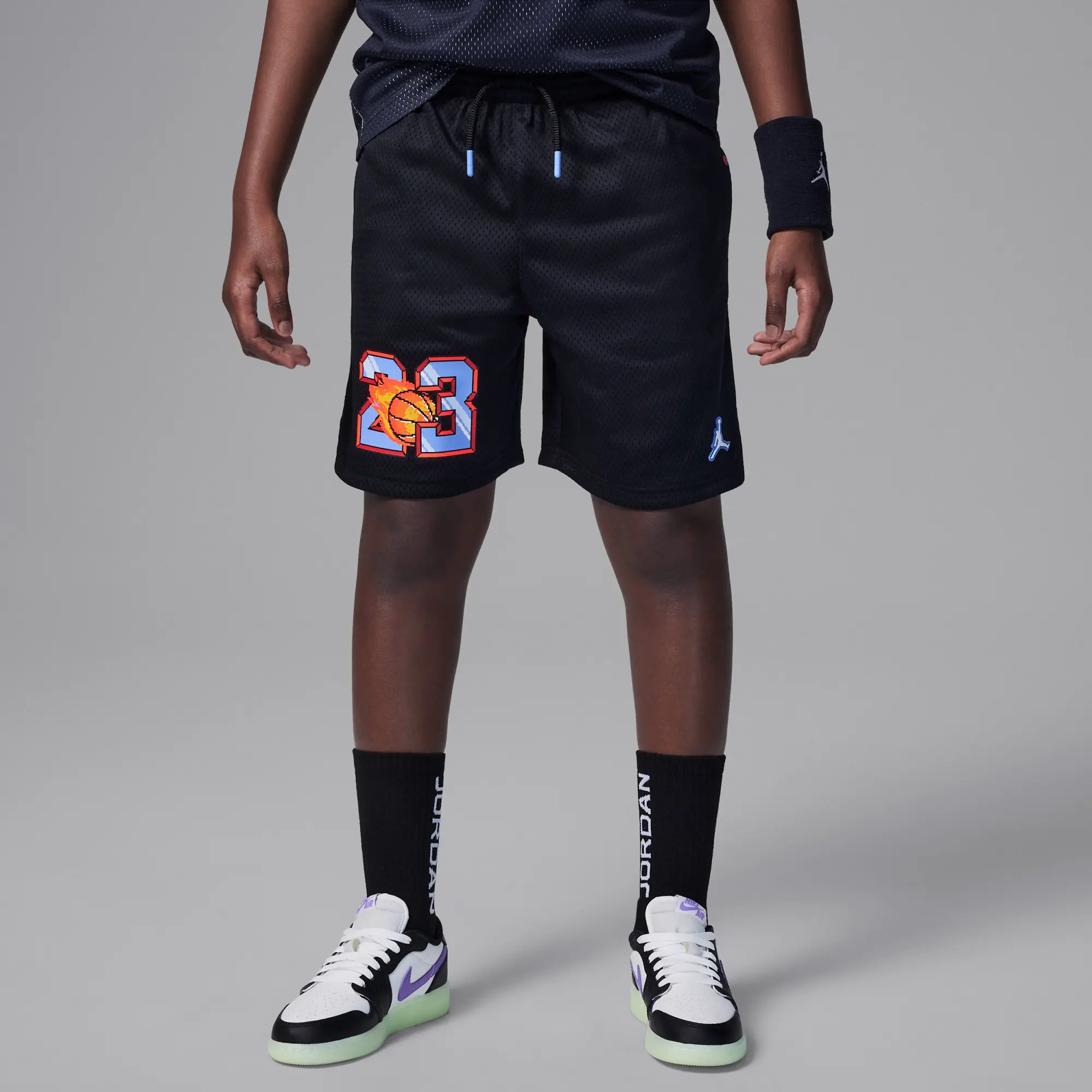 Nike Jordan Customised Air Older Kids' Flame Shorts - Black