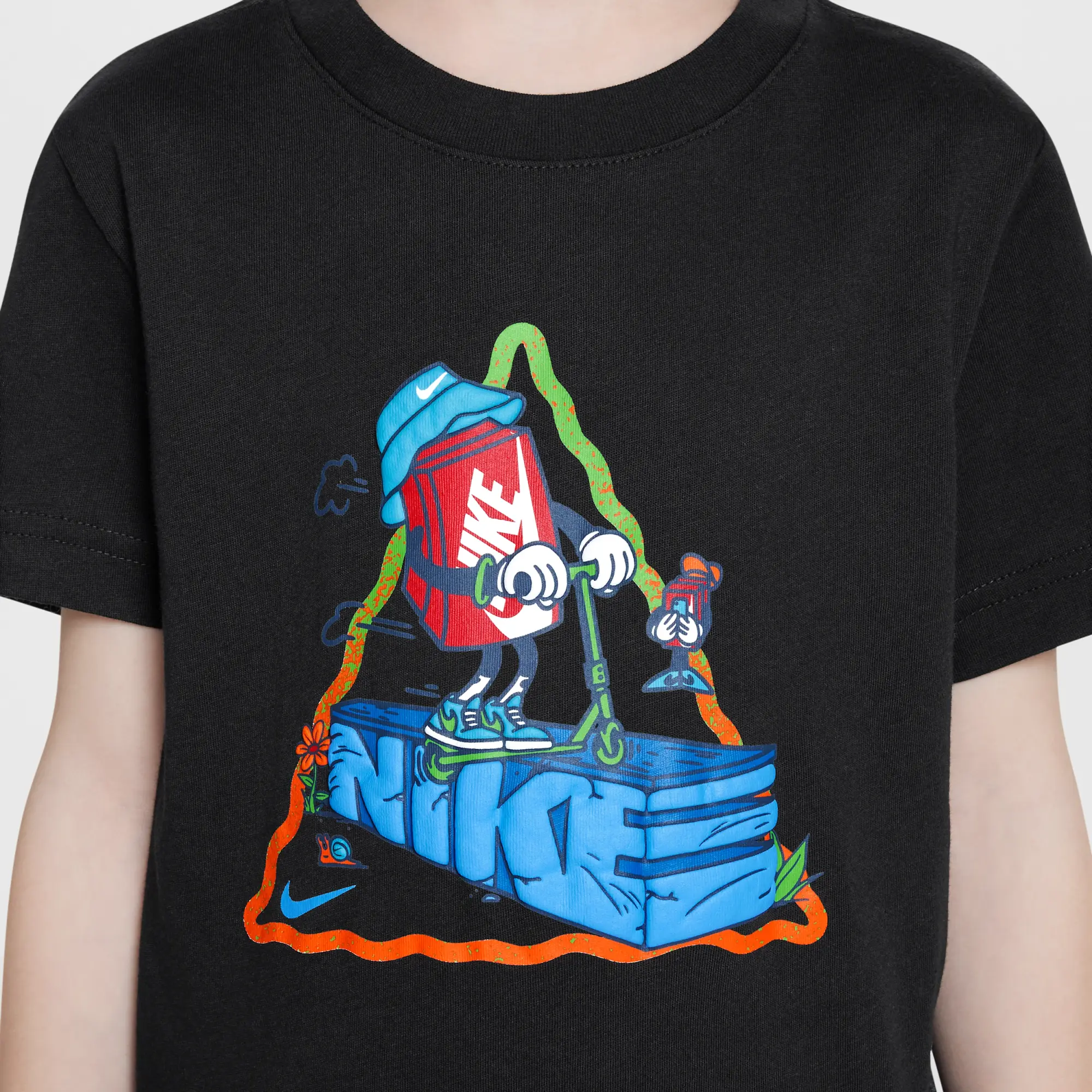 Nike Younger Kids' Boxy Scooter T-Shirt - Black