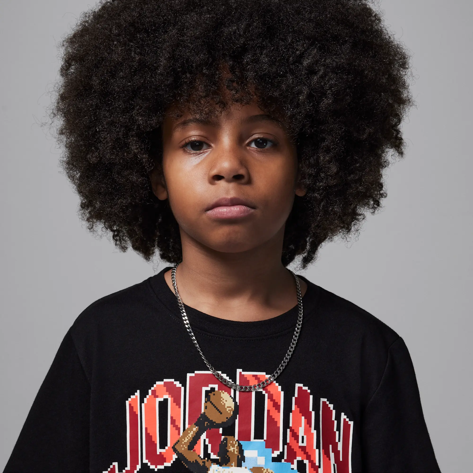 Nike Jordan Customised Air Older Kids' Digi T-Shirt - Black
