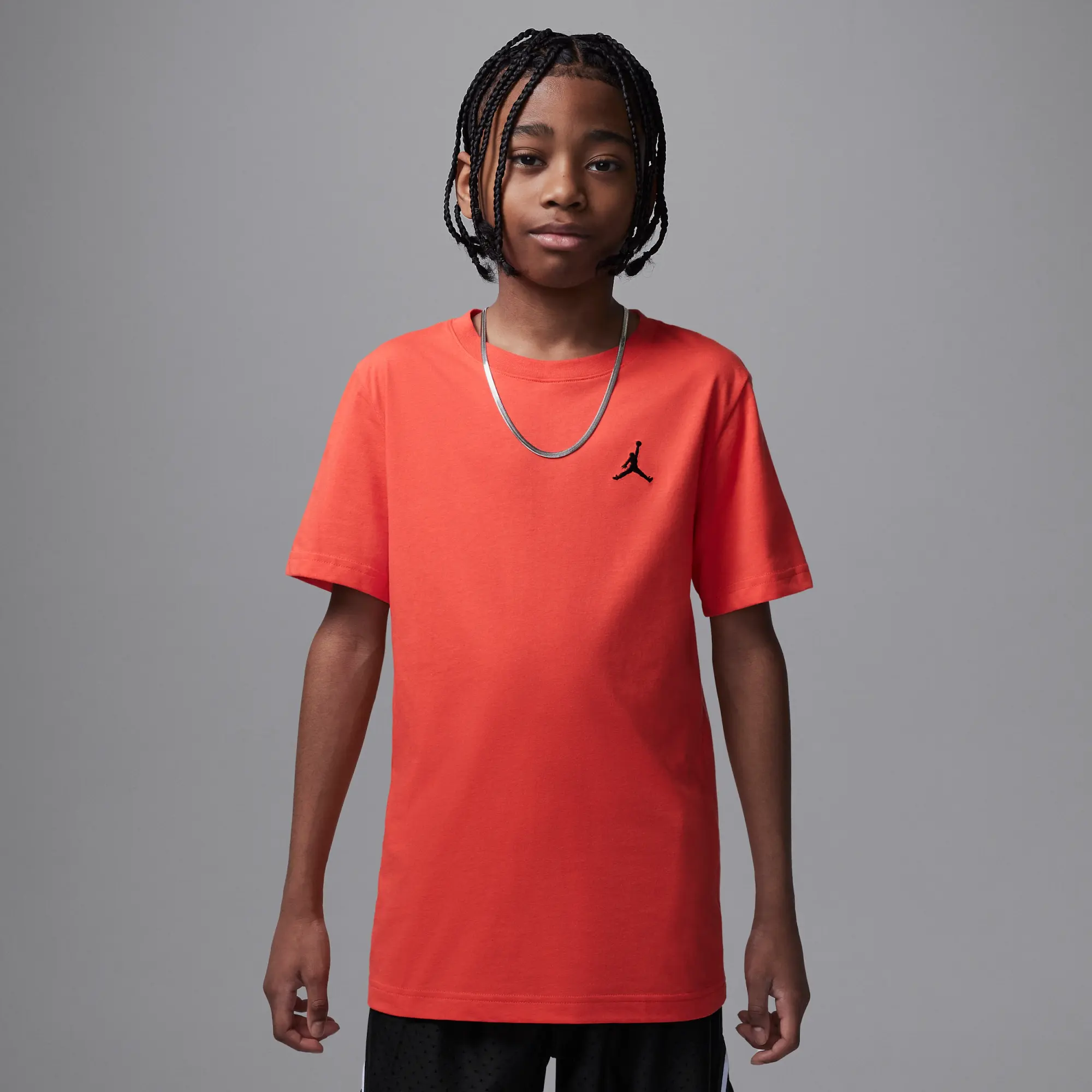 Nike Jordan Older Kids' Jumpman Air Embroidered T-Shirt - Red