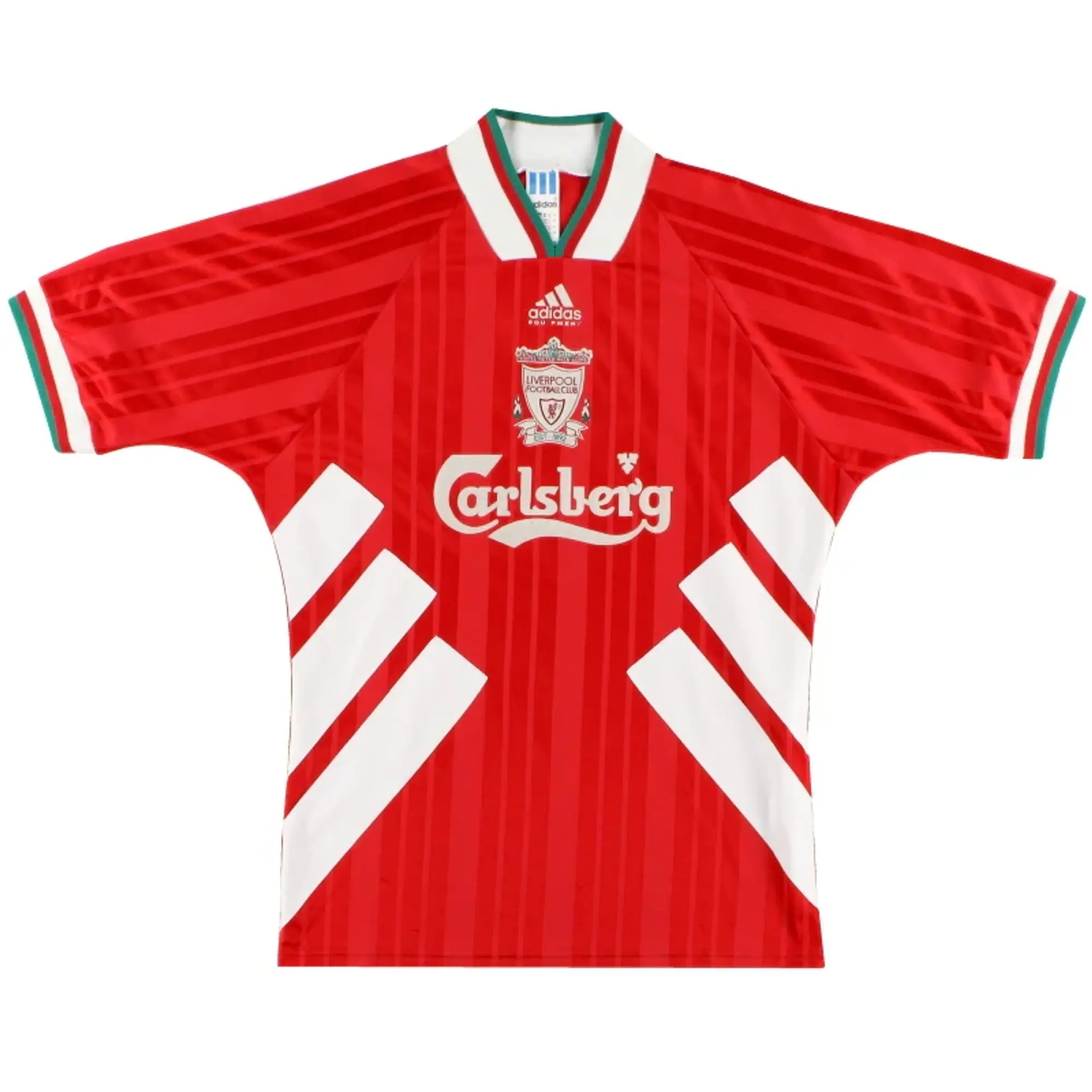 1993-95 Liverpool adidas Home Shirt L - Liverpool / Excellent / Large