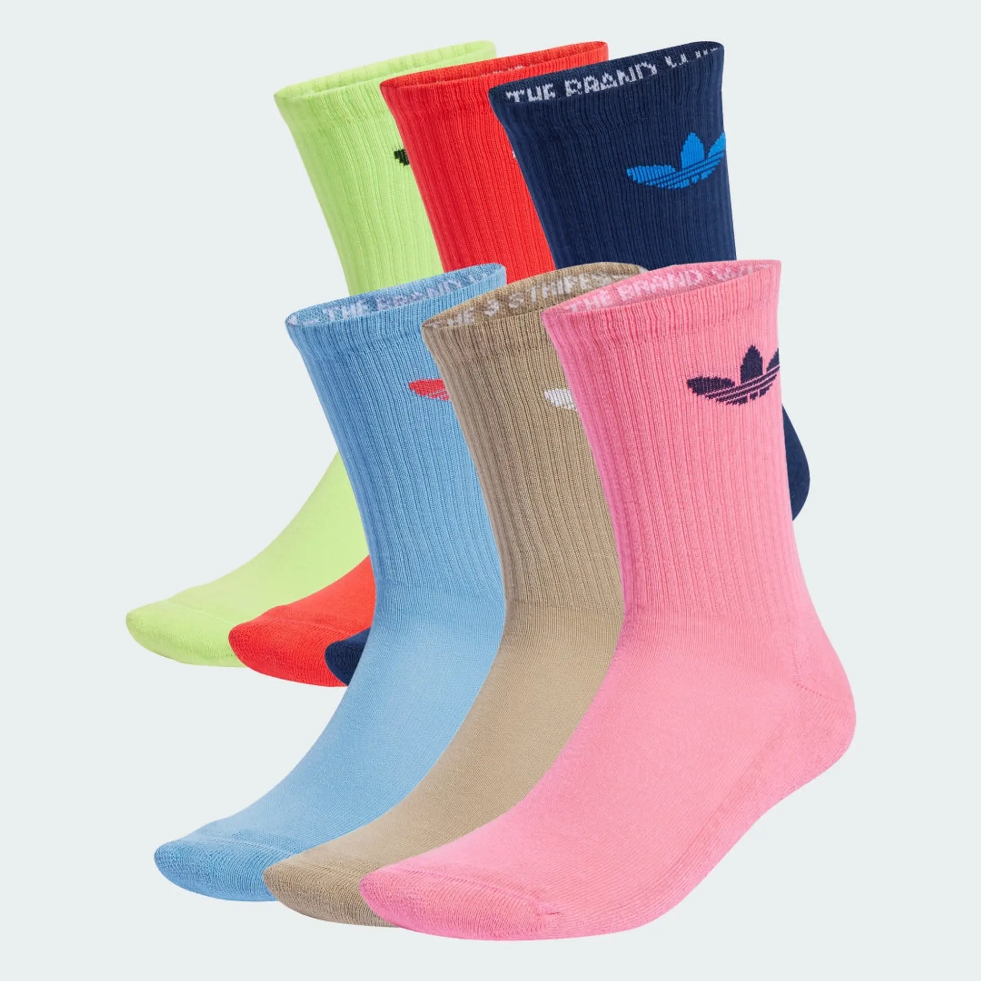 adidas Trefoil Cushion Crew Socks 6 Pairs