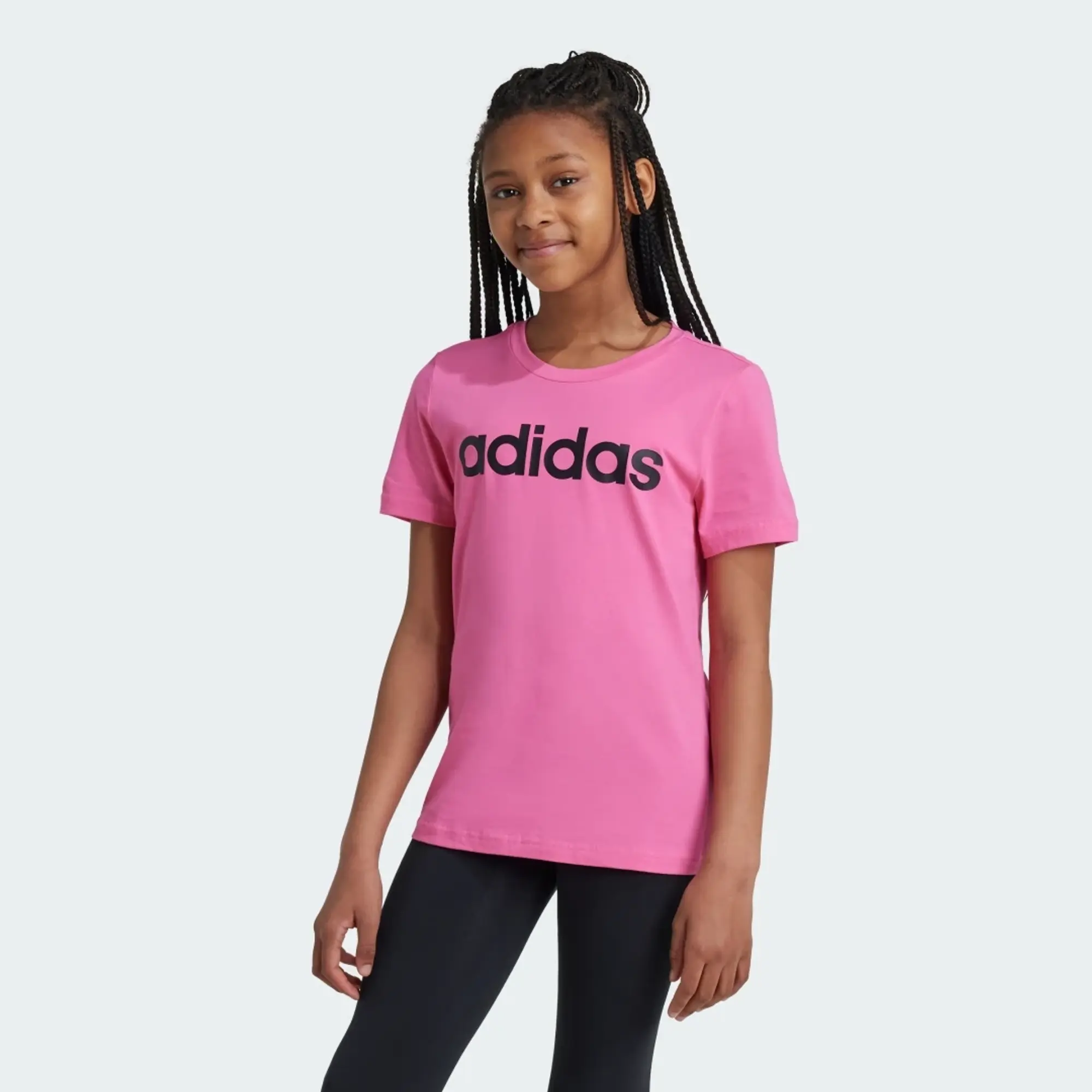 adidas Essentials Linear Logo Cotton Slim Fit T-Shirt