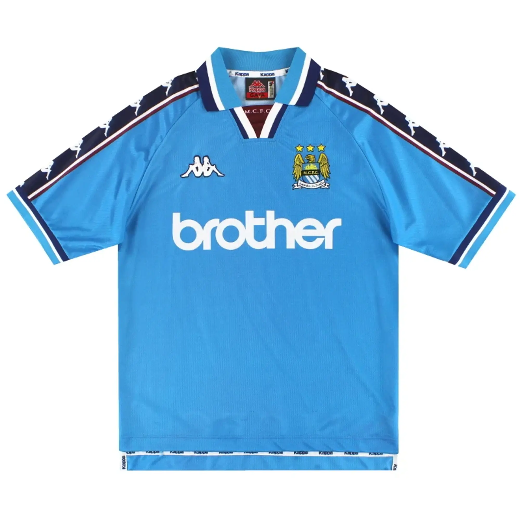1997-99 Manchester City Kappa Home Shirt L - Manchester City / Very Good / Large