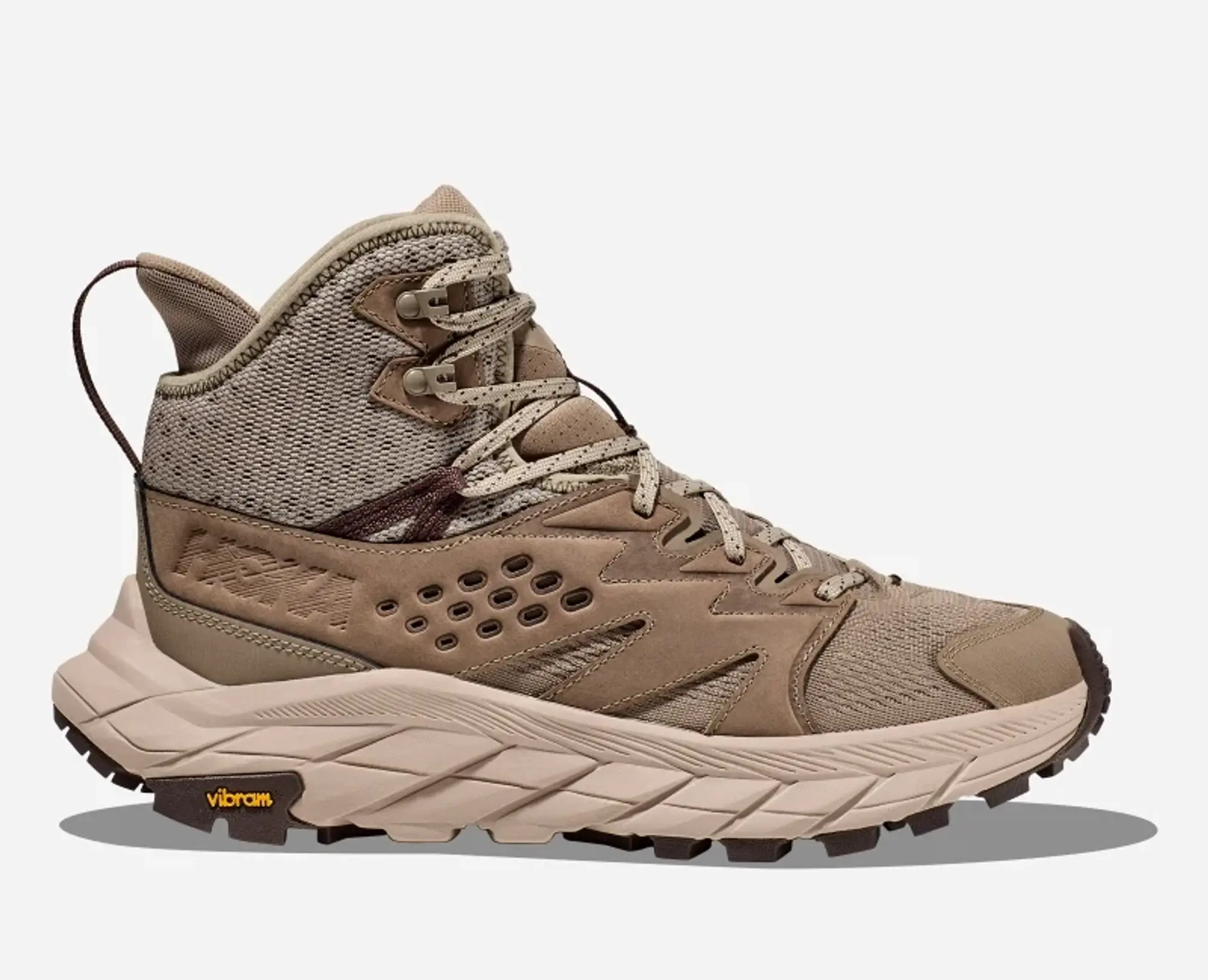 Hoka Men's Anacapa Breeze Mid Hiking Shoes In Dune/Oxford Tan