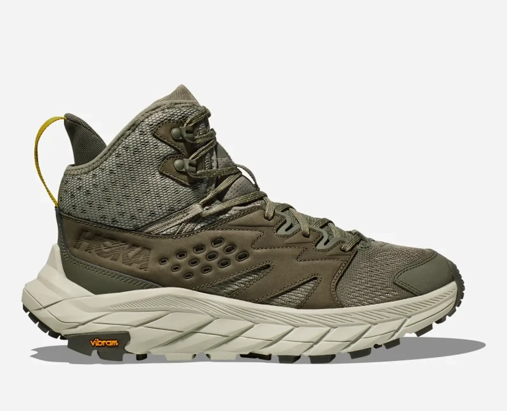 Hoka Men's Anacapa Breeze Mid Hiking Shoes In Olive Haze/Celadon Tint