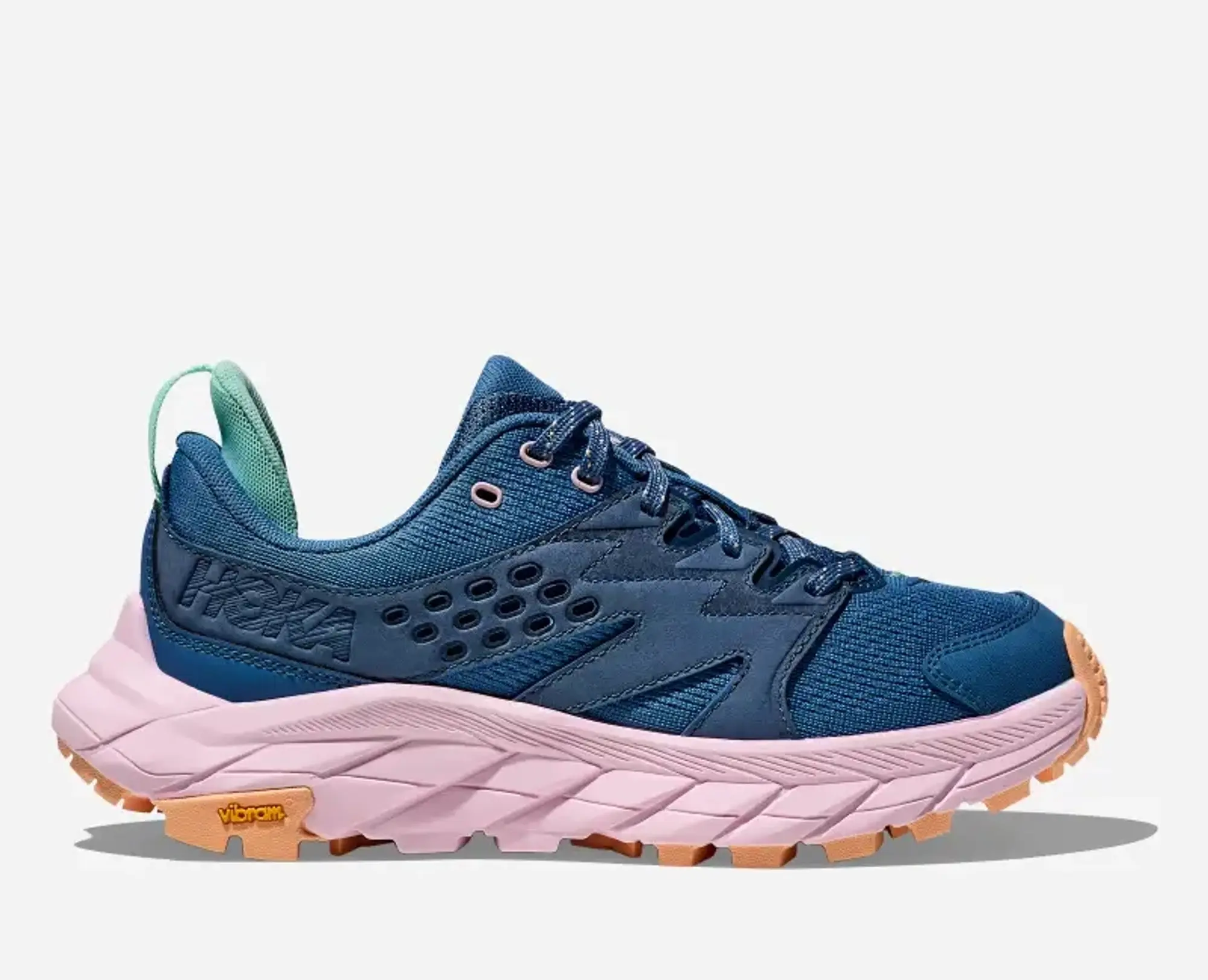 Hoka Women's Anacapa Breeze Low Hiking Shoes In Foggy Night/Pale Rose