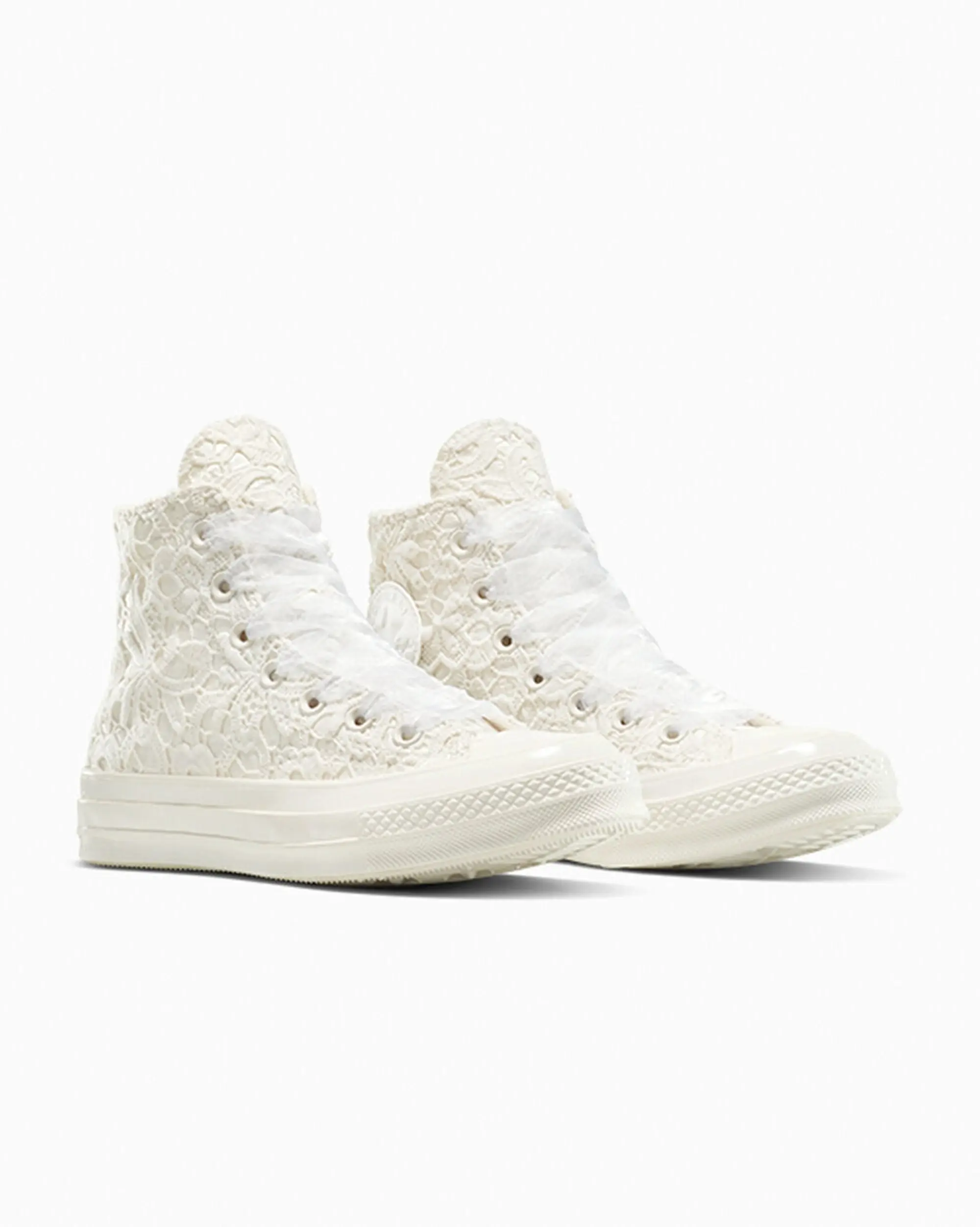 Converse Chuck 70 Crocheted Satin - White, Black