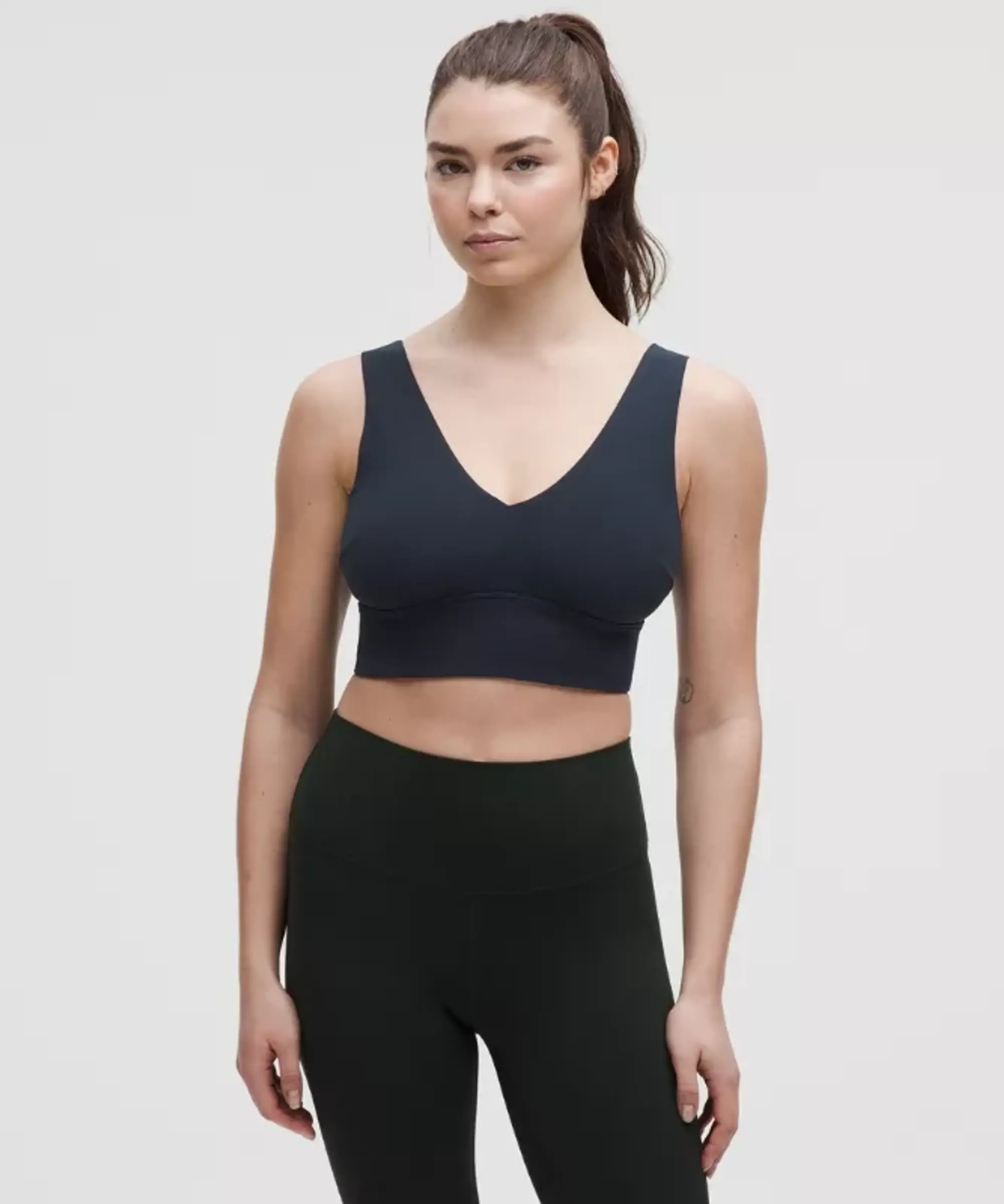 lululemon – Women's Align V-Neck Sports Bra Light Support, DDD/G Cup – Color Blue – Size 2XL