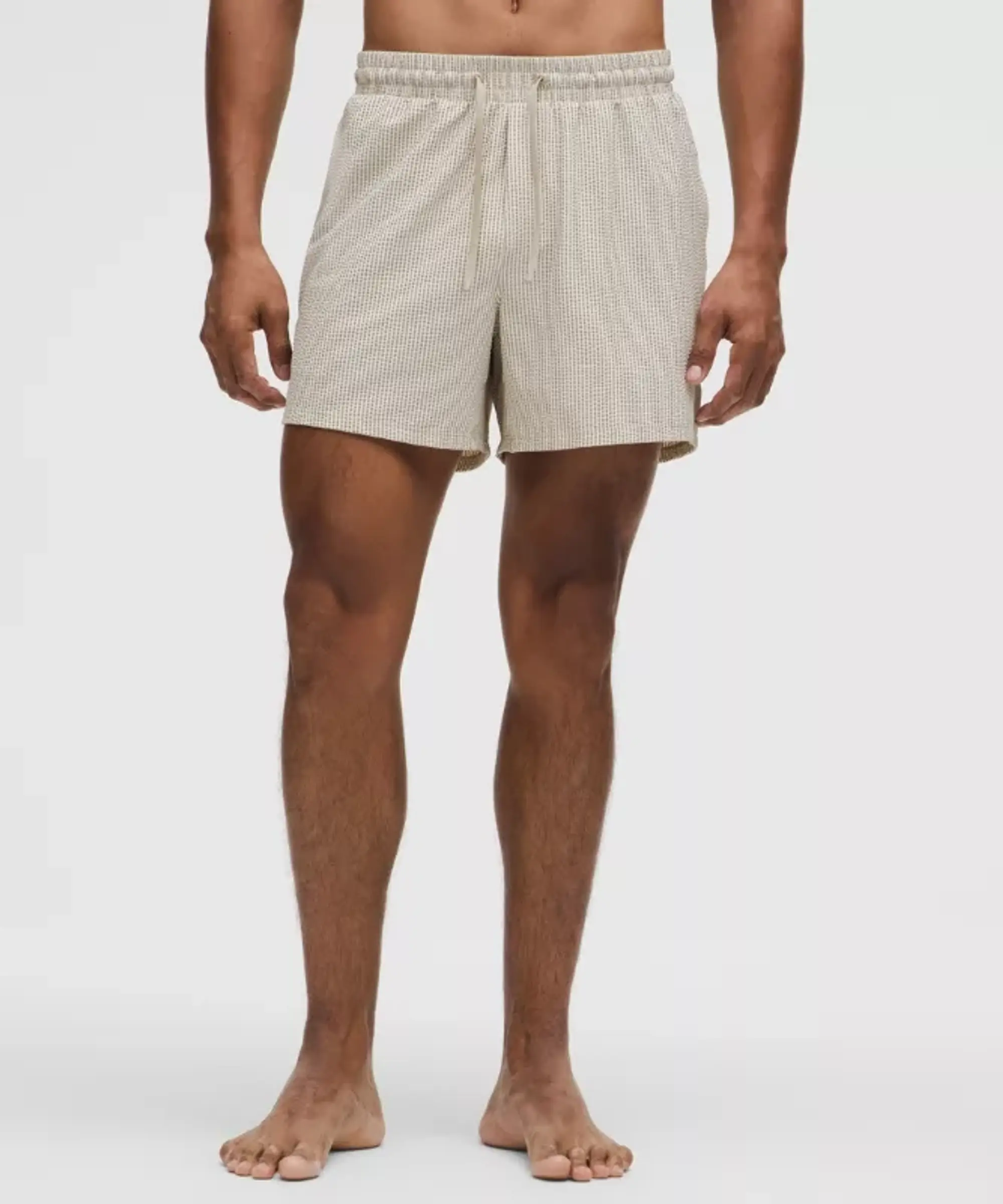 lululemon – Men's Textured Swim Shorts Linerless – 5" – Color White – Size L
