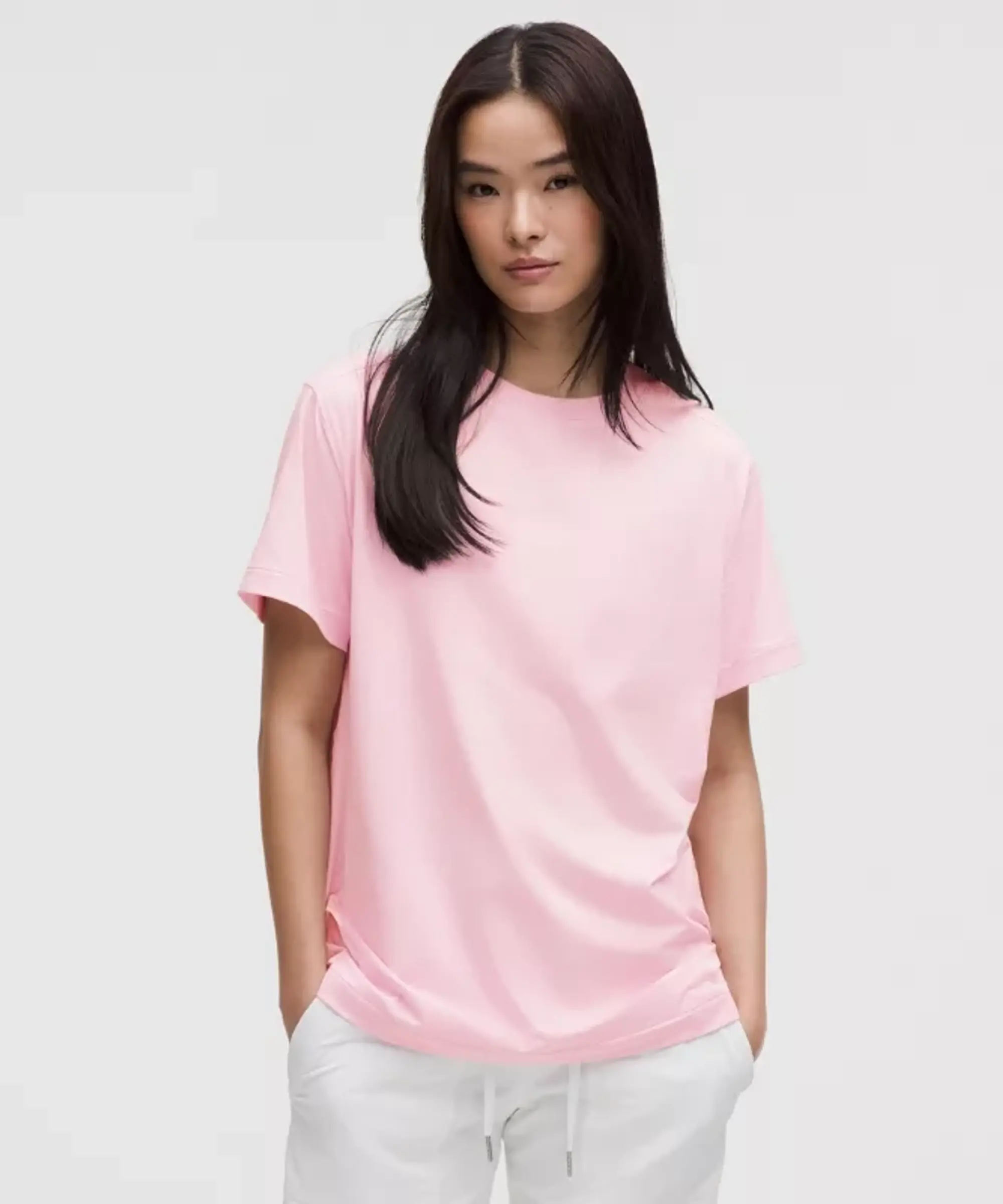 lululemon – Women's All Yours Organic Crewneck T-Shirt – Color Pink – Size L