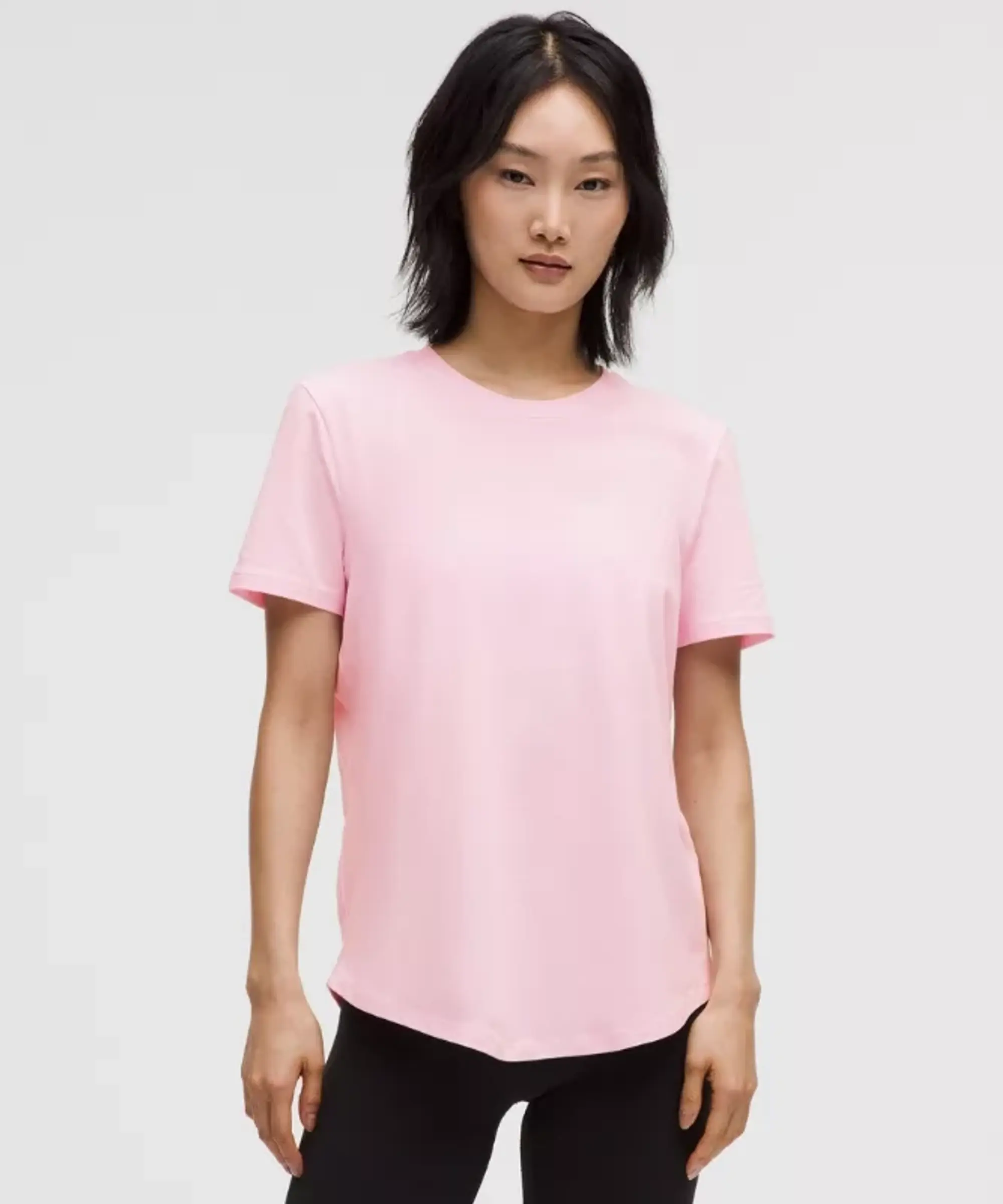 lululemon – Women's Love Curved-Hem Crewneck T-Shirt – Color Pink – Size 0
