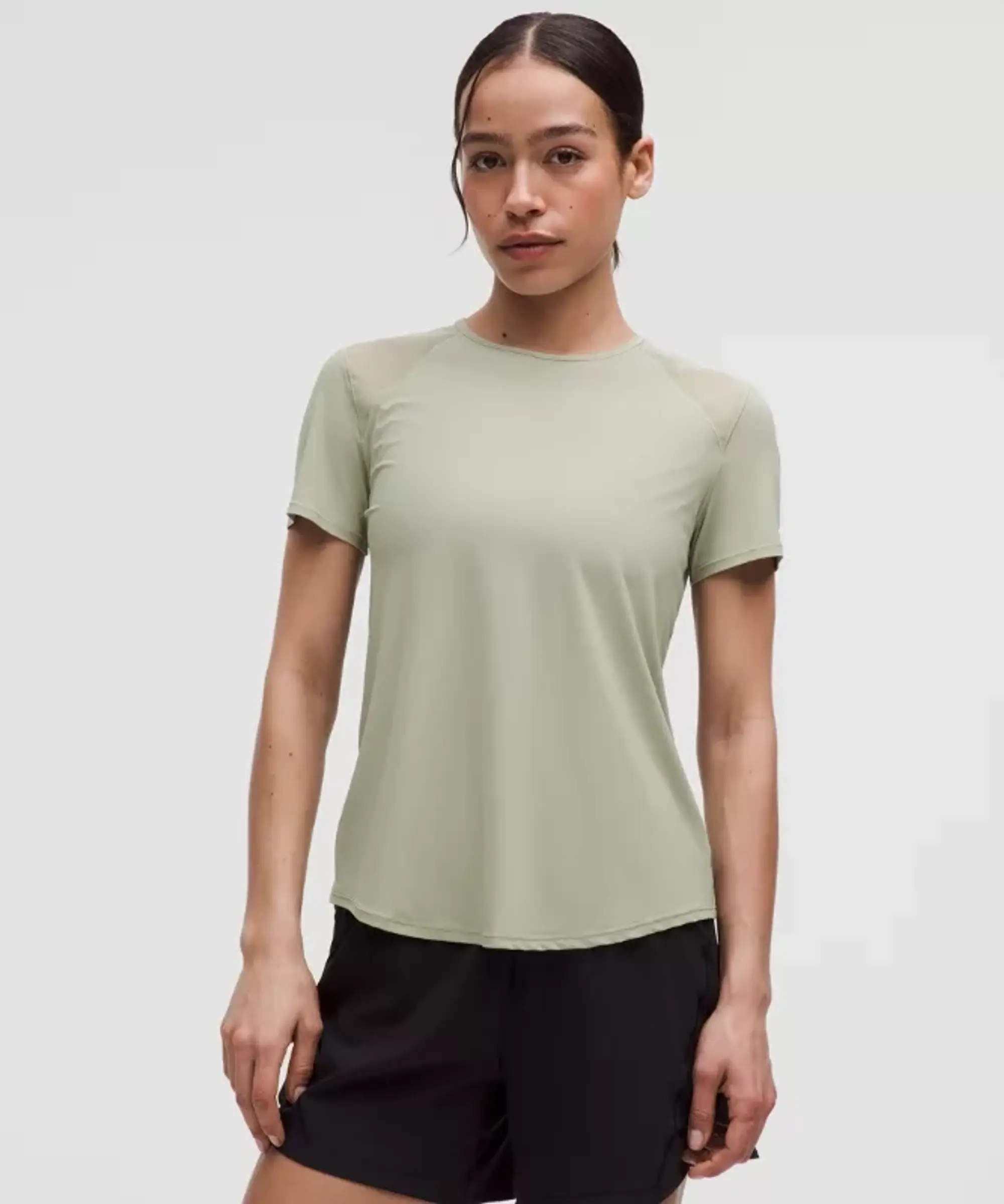 lululemon – Women's Sculpt Short-Sleeve Shirt – Color Green/Pastel – Size 0
