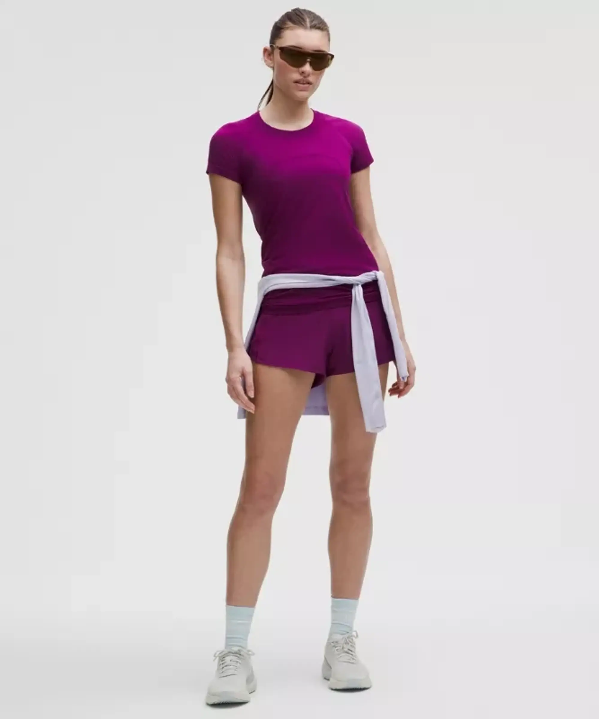 lululemon – Women's Swiftly Tech Short-Sleeve Shirt 2.0 Hip Length – Color Purple – Size 0