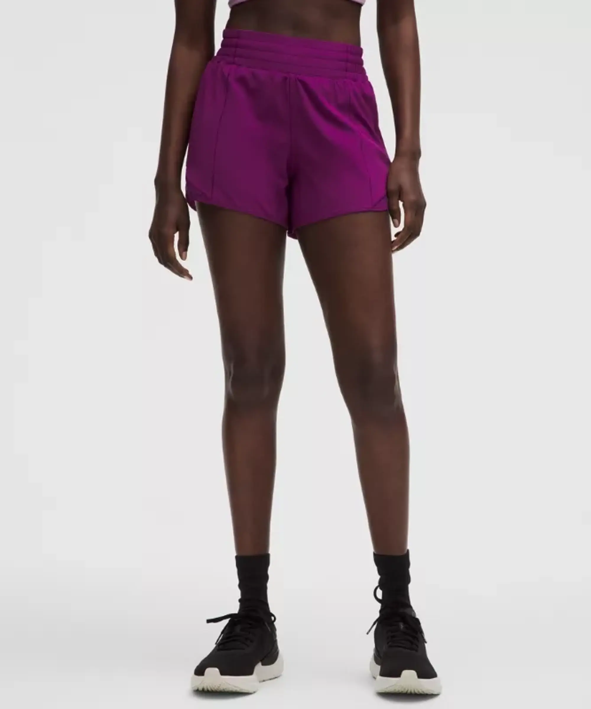 lululemon – Women's Hotty Hot High-Rise Lined Shorts – 4" – Color Purple – Size 0