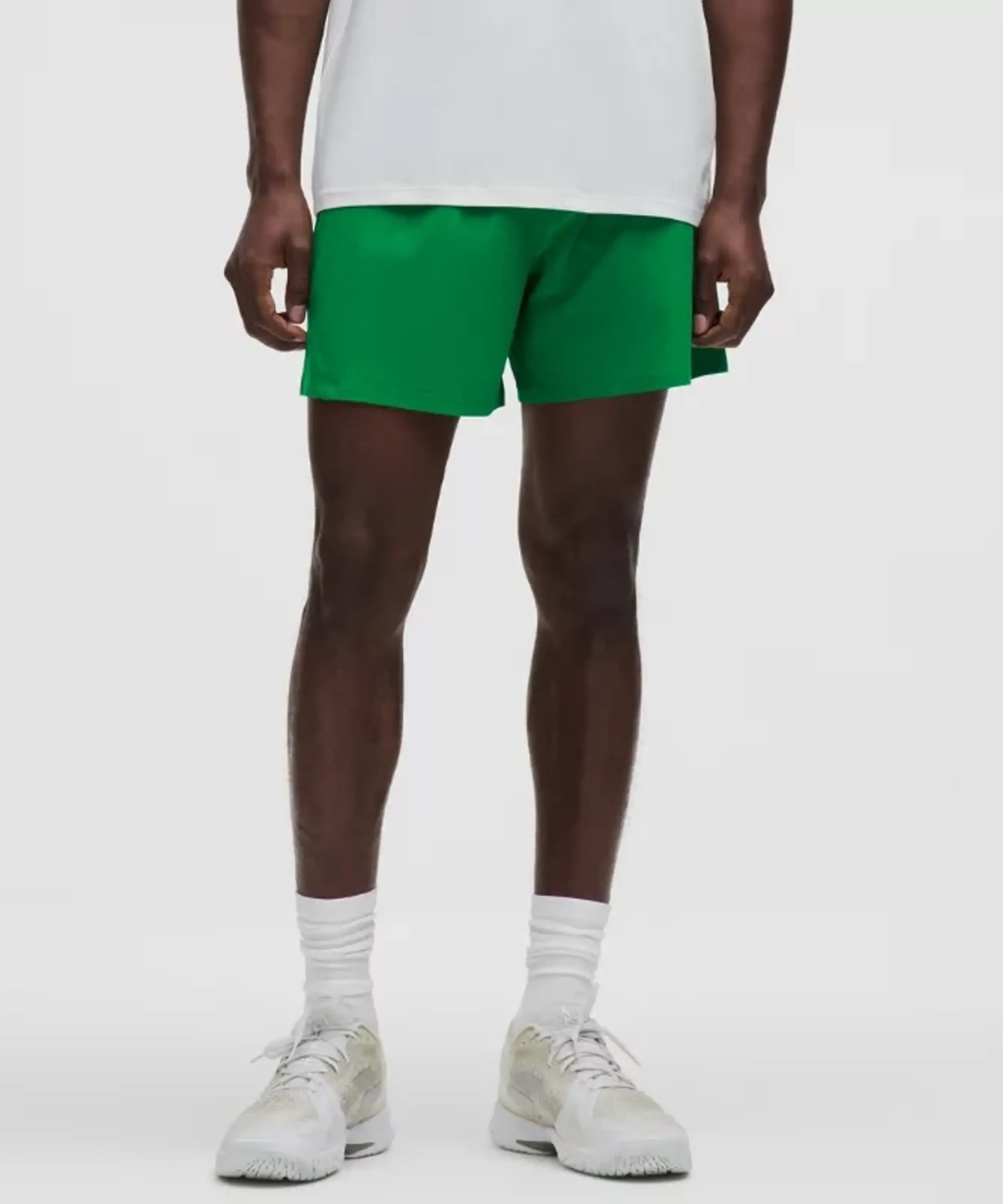 lululemon – Men's Striped Tennis Shorts – 5" – Color Green – Size L