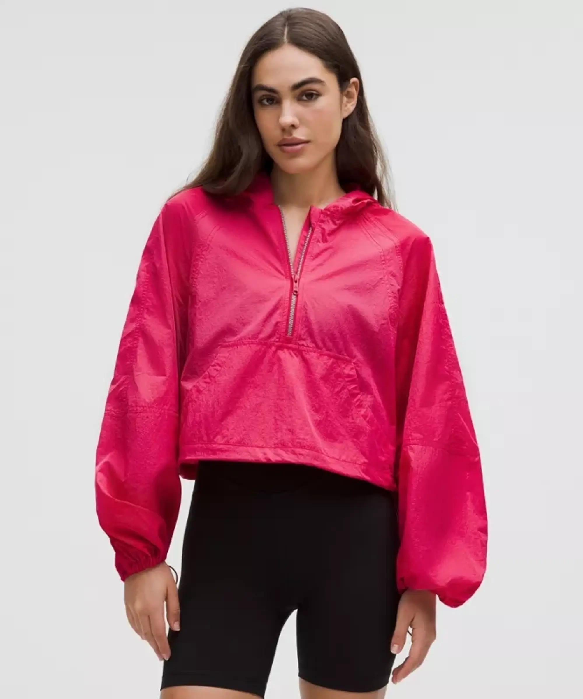 lululemon – Women's Scuba Cropped Anorak Jacket – Color Pink – Size 0