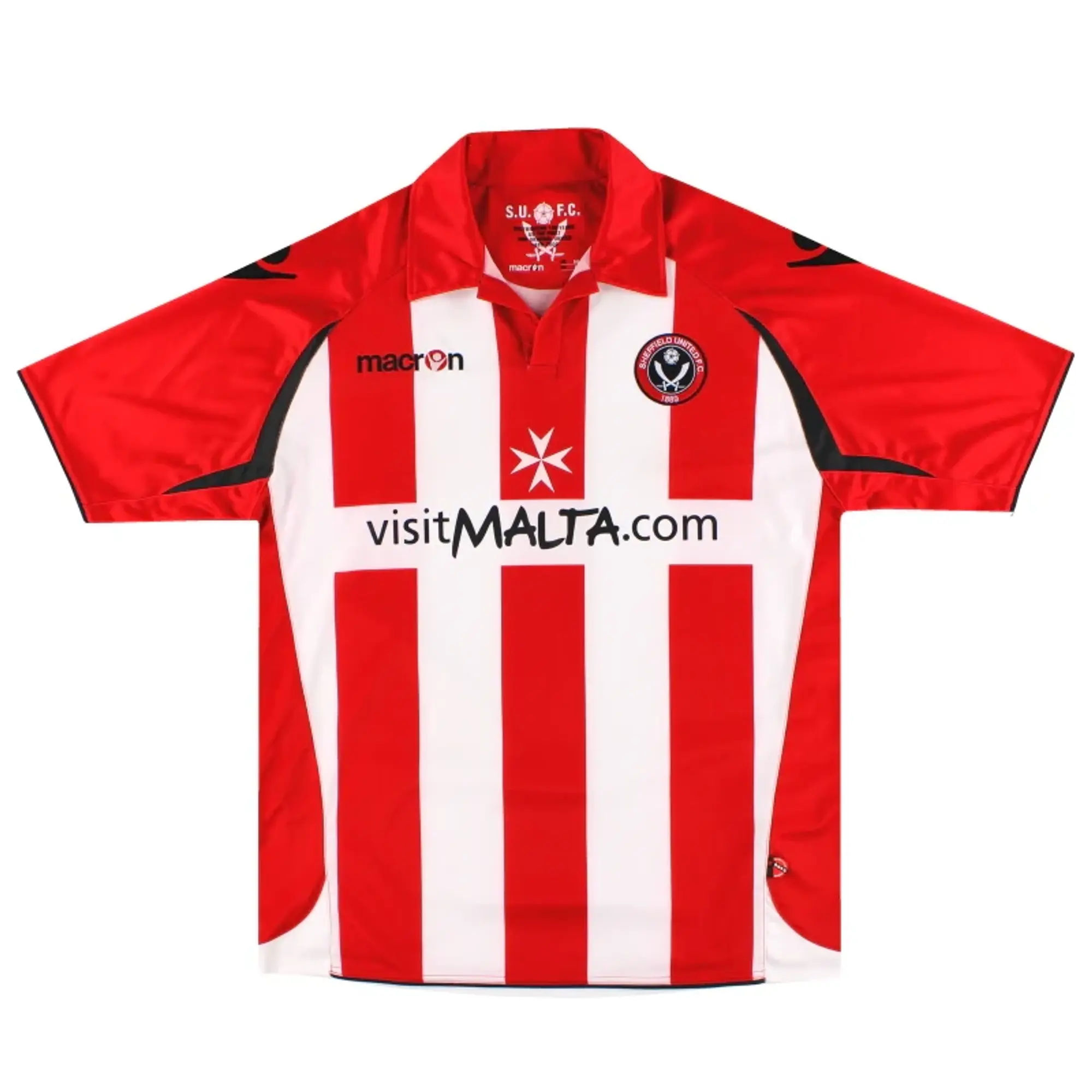 2009-10 Sheffield United Macron Home Shirt M - Sheffield United / Excellent / Medium