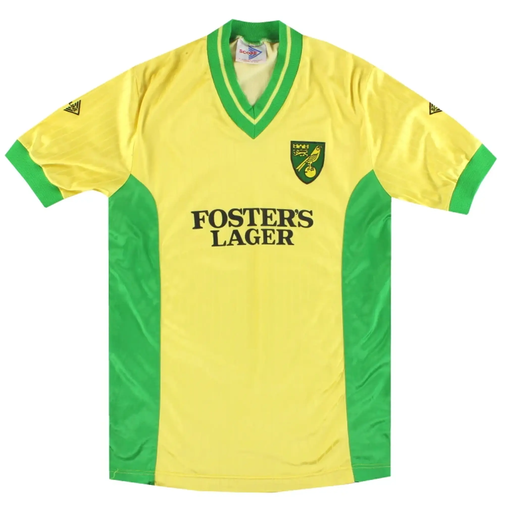 1987-89 Norwich Scoreline Home Shirt M - Norwich City / Excellent / Medium