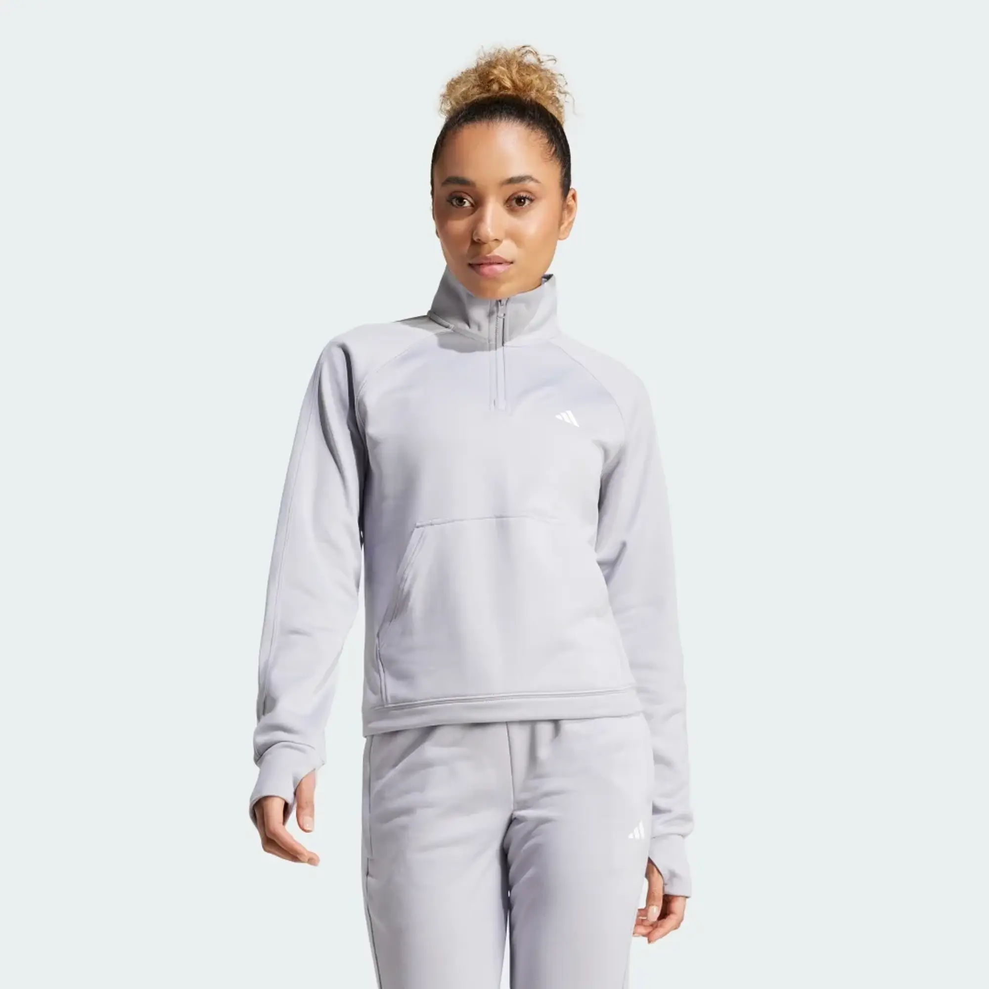 adidas Aeroready Game &amp; Go Quarter-Zip Fleece Top