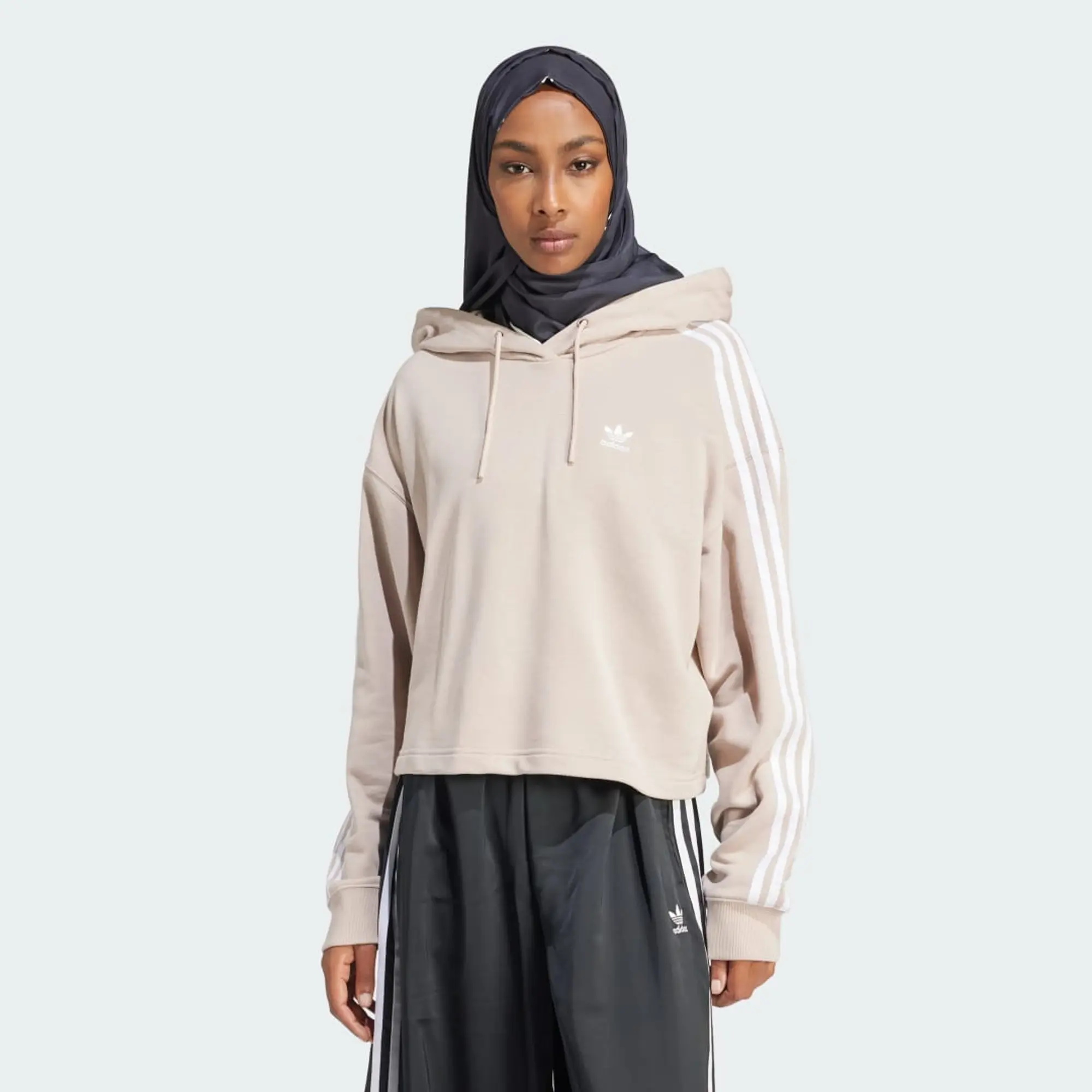 adidas Adicolor 3-Stripes Short Hoodie