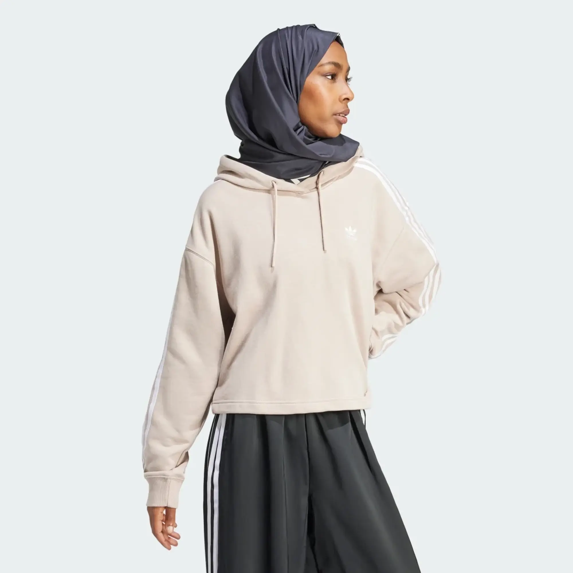 adidas Adicolor 3-Stripes Short Hoodie