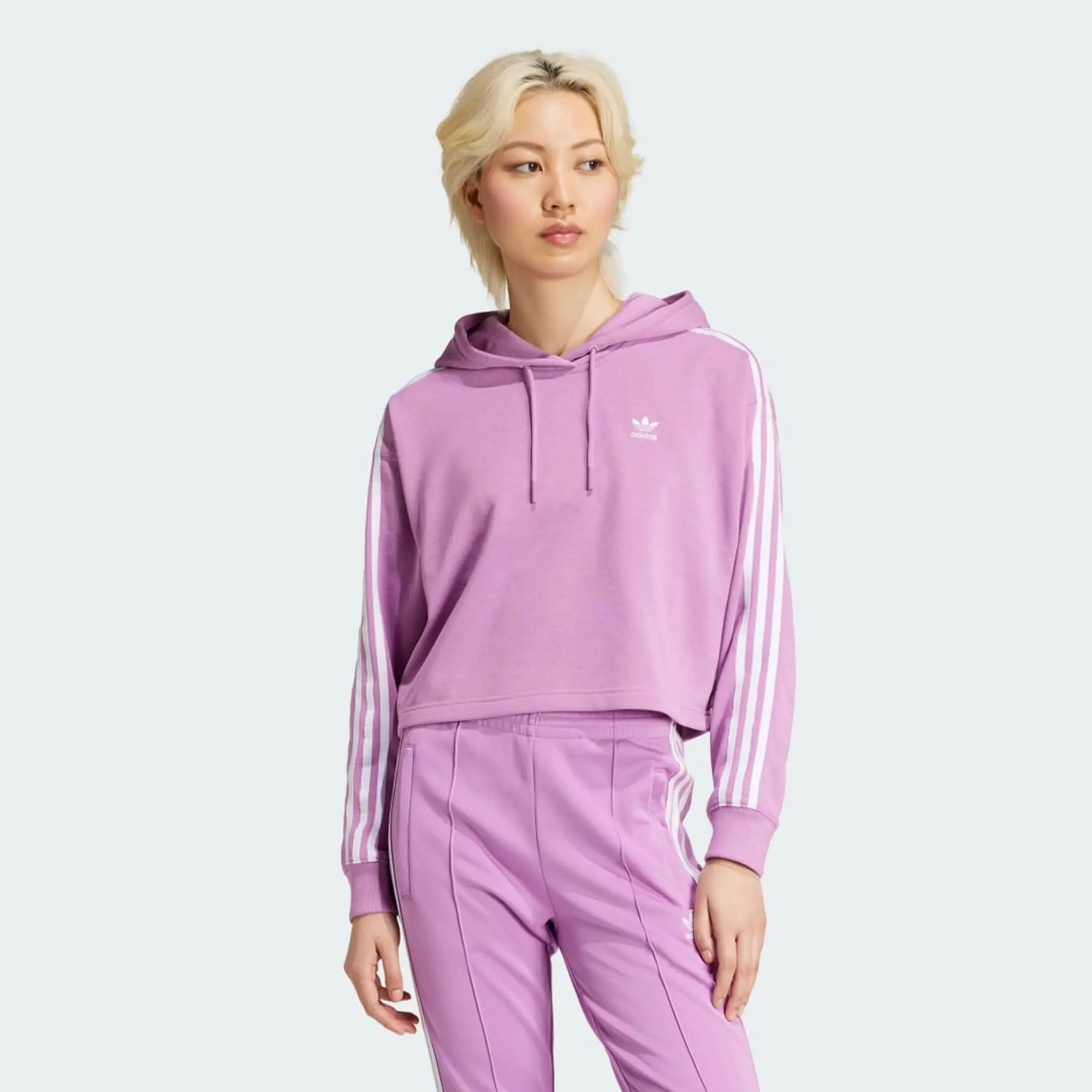adidas Adicolor 3-Stripes Short Hoodie