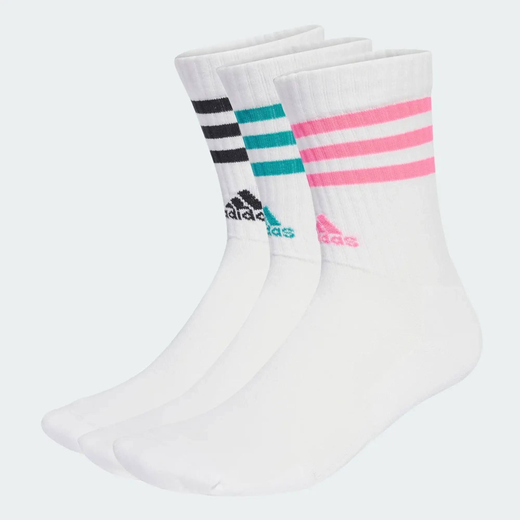 adidas 3-Stripes Cushioned Crew Socks 3 Pairs