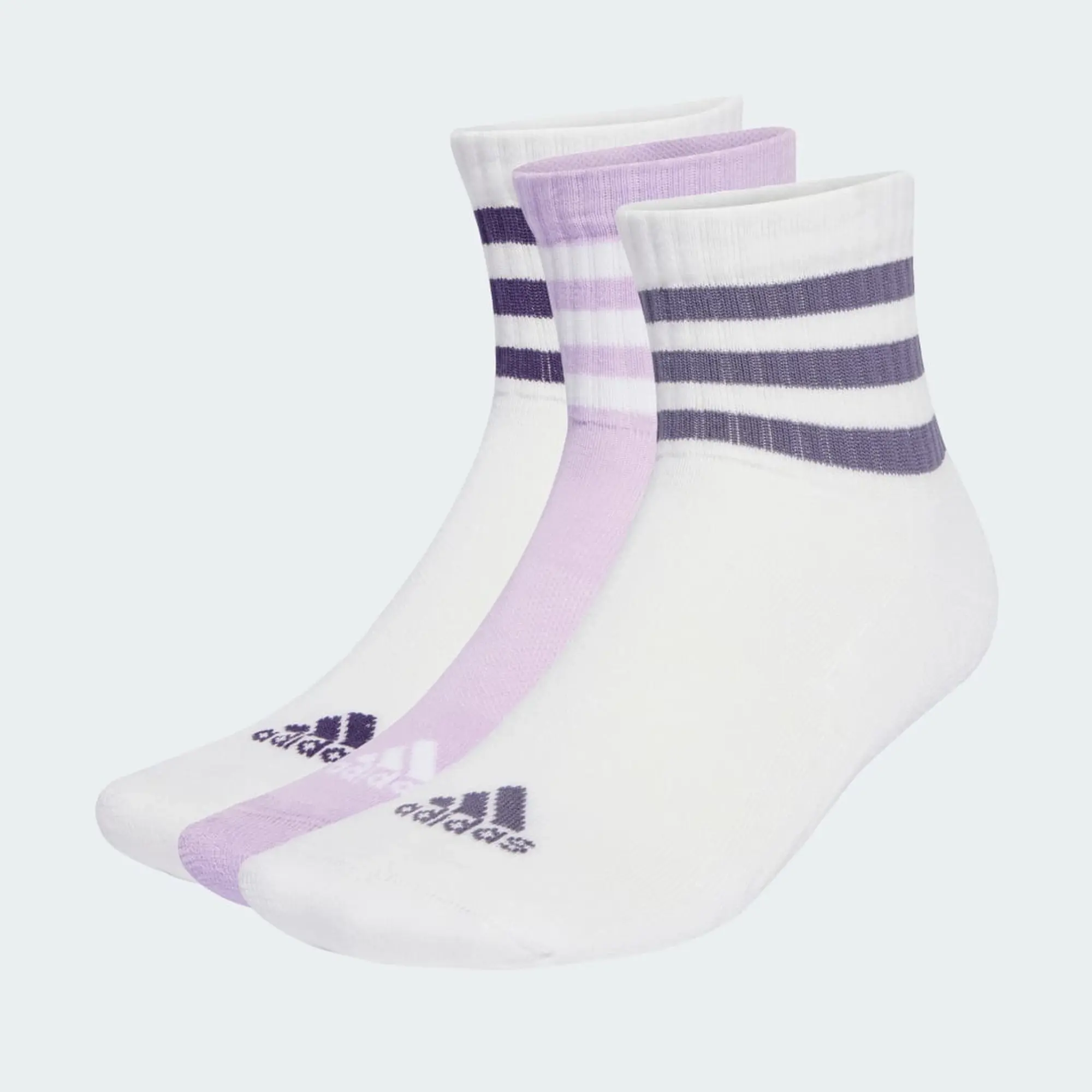 adidas 3-Stripes Cushioned Sportswear Low-Cut Socks 3 Pairs