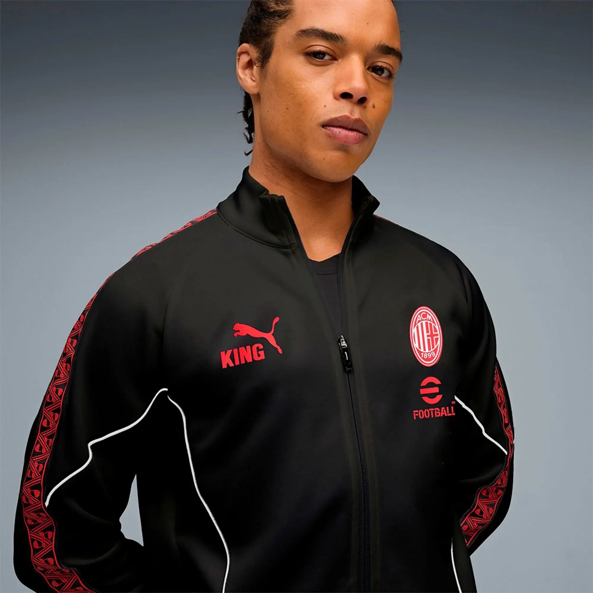 PUMA AC Milan King Anthem Jacket Men, Black/For All Time Red, size 3XL