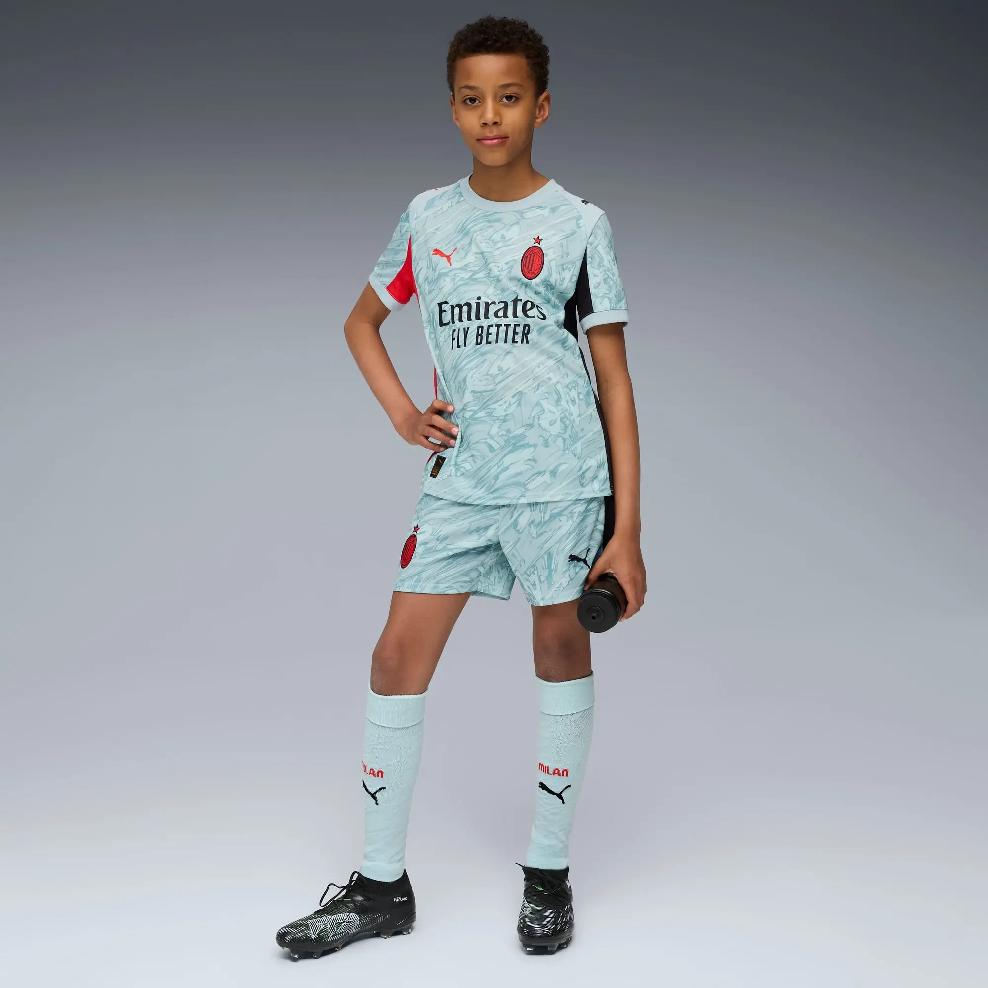 PUMA AC Milan 25/26 Goalkeeper Shorts Youth, Modern Mint/For All Time Red, size 11-12 Youth