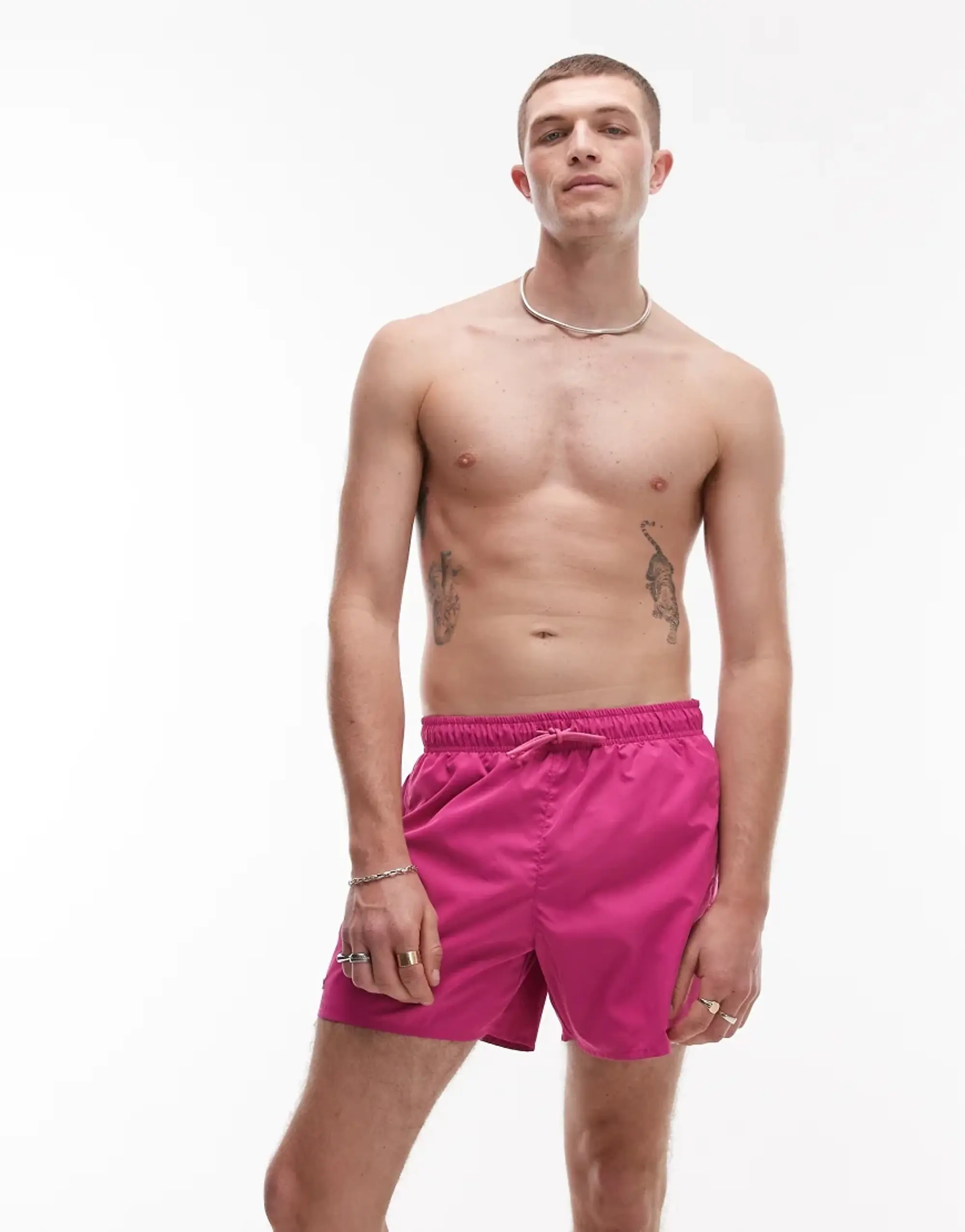Lacoste Diamond Weave Men Shorts - Pink